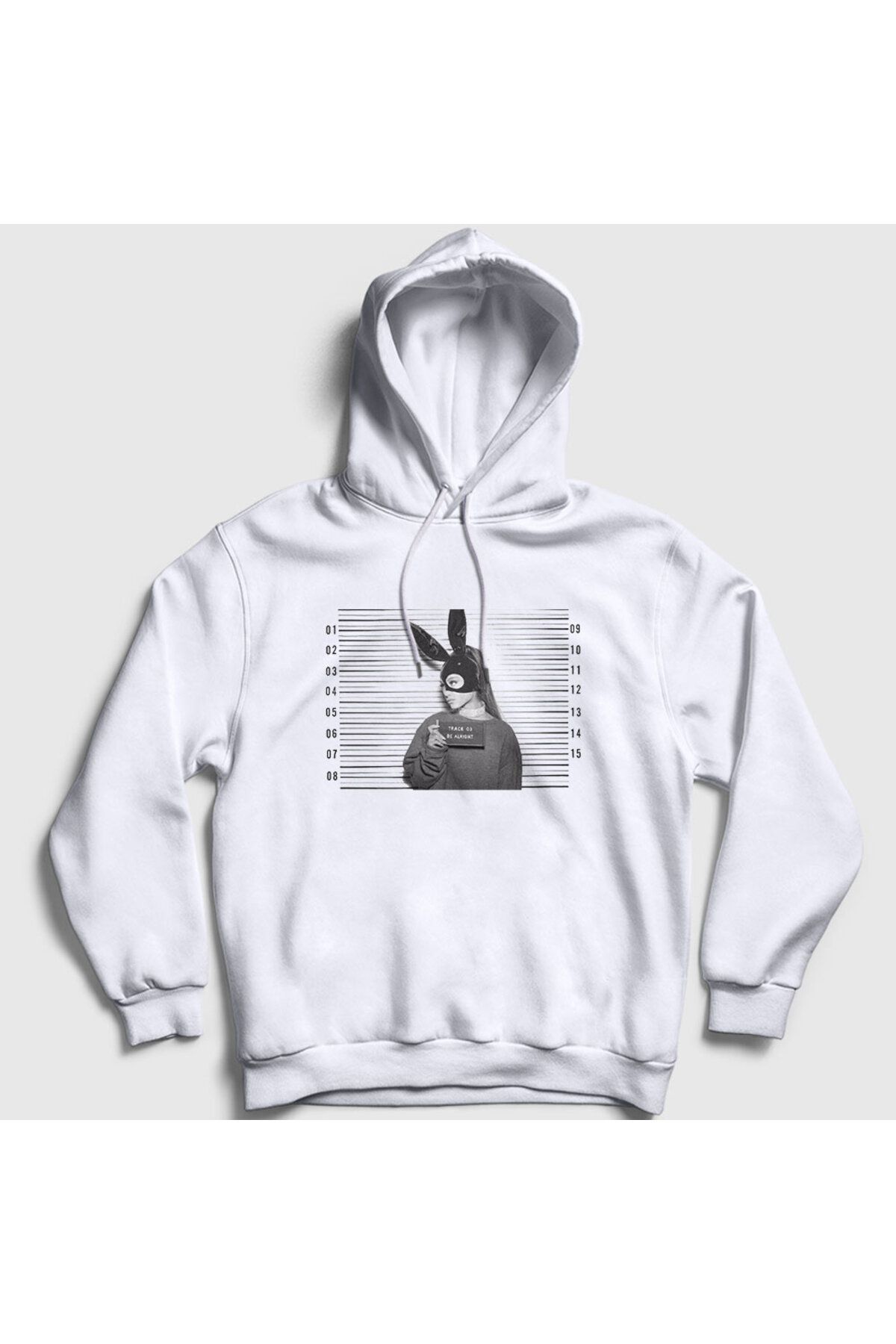 Presmono-Φούτερ Ariana Grande Unisex με λευκή κουκούλα - Be Alright 152297 ττ 1