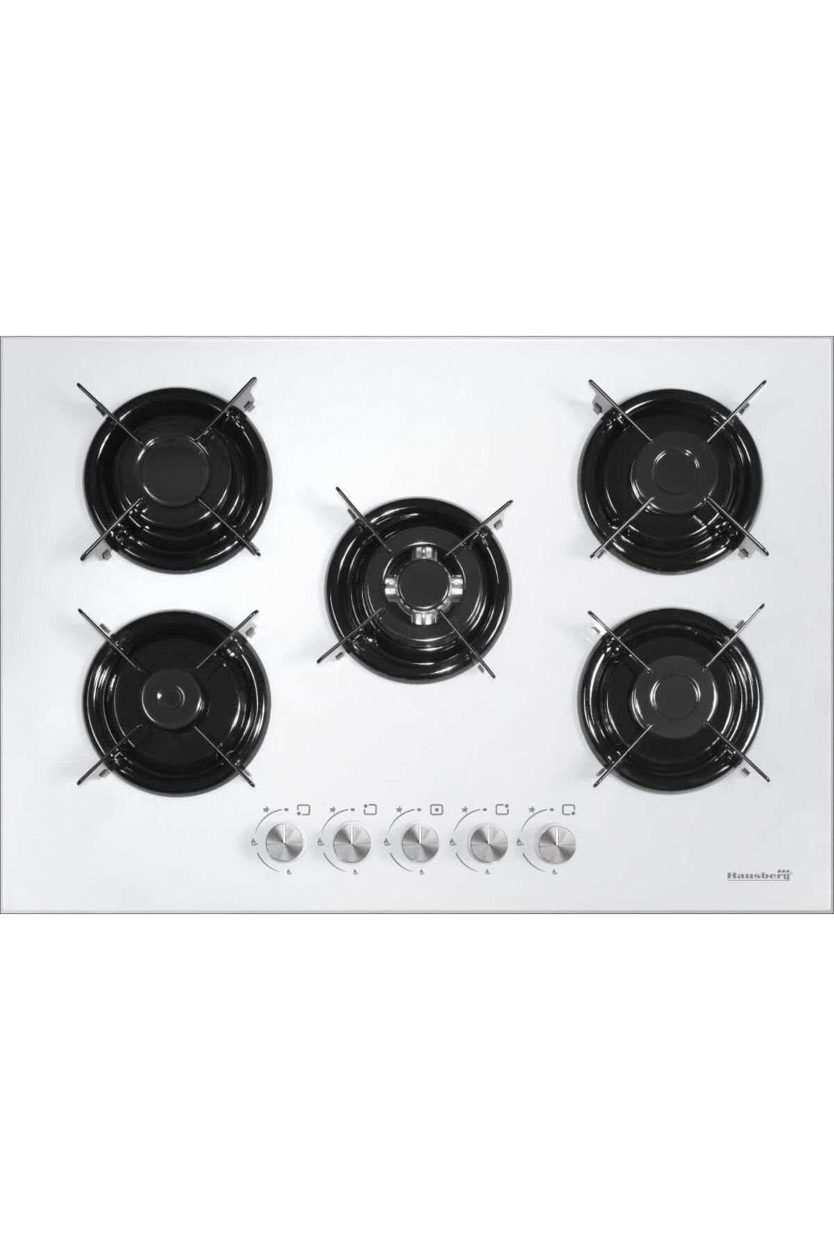 Hausberg Plita Incorporabila Hb-565ab, 5 Arzatoare, Gaz, Aprindere Electrica, Alb - 1 - 3