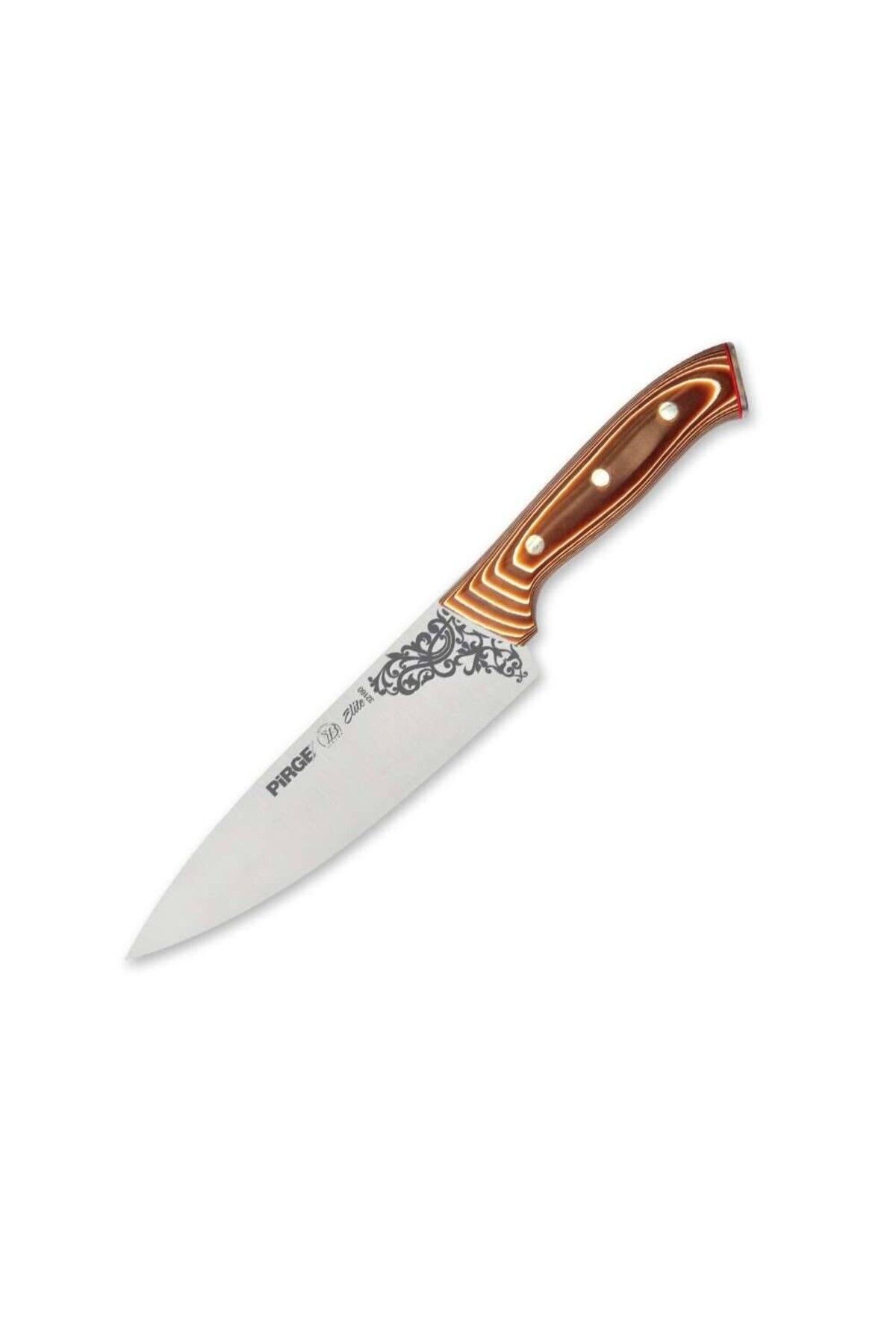 OEM Pirge 32160 Elite Şef Bıçağı 19 cm - Perçinli Kahverengi Kompozit Sap