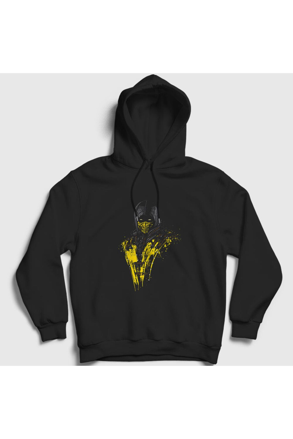 Presmono Hanorac Cu Glugă Unisex Mortal Kombat Black Scorpion V3 - Tt Unisex - XL