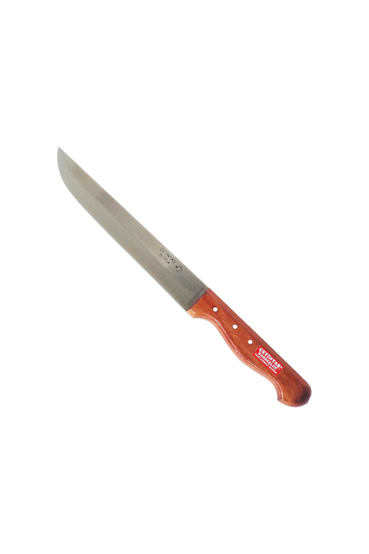 OEM Çetintaş Bursa Mutfak ve Ekmek Bıçağı 14,5 cm, Ahşap Gül Sap