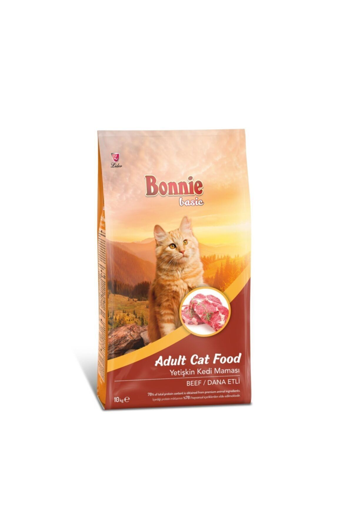 Bonnie Biftekli Kuru Kedi Maması 10 kg