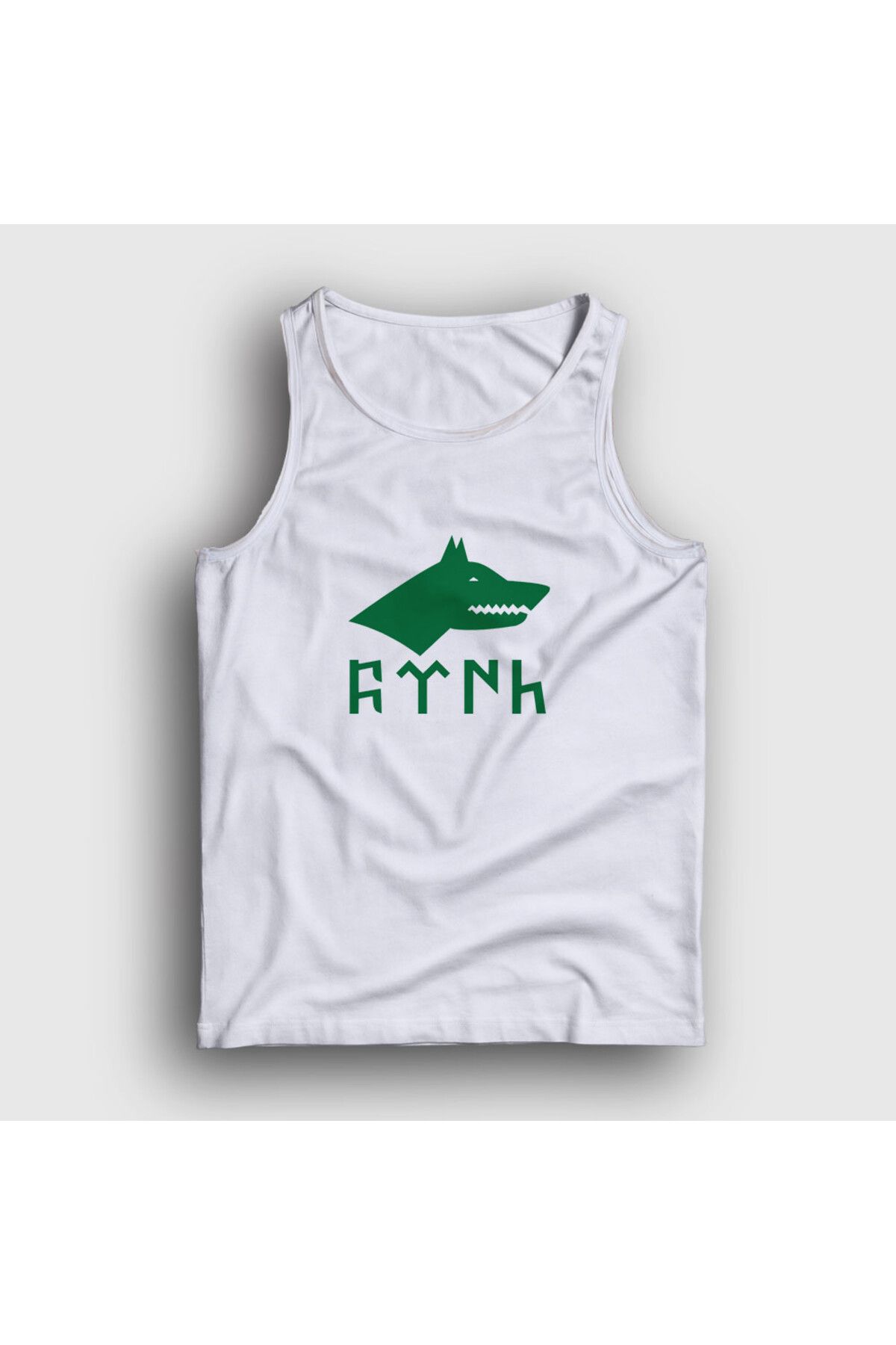 Presmono-White Gokturk Flag - Turkish Written Wolf Gray Wolf Unisex Athlete 474938 Tt 1