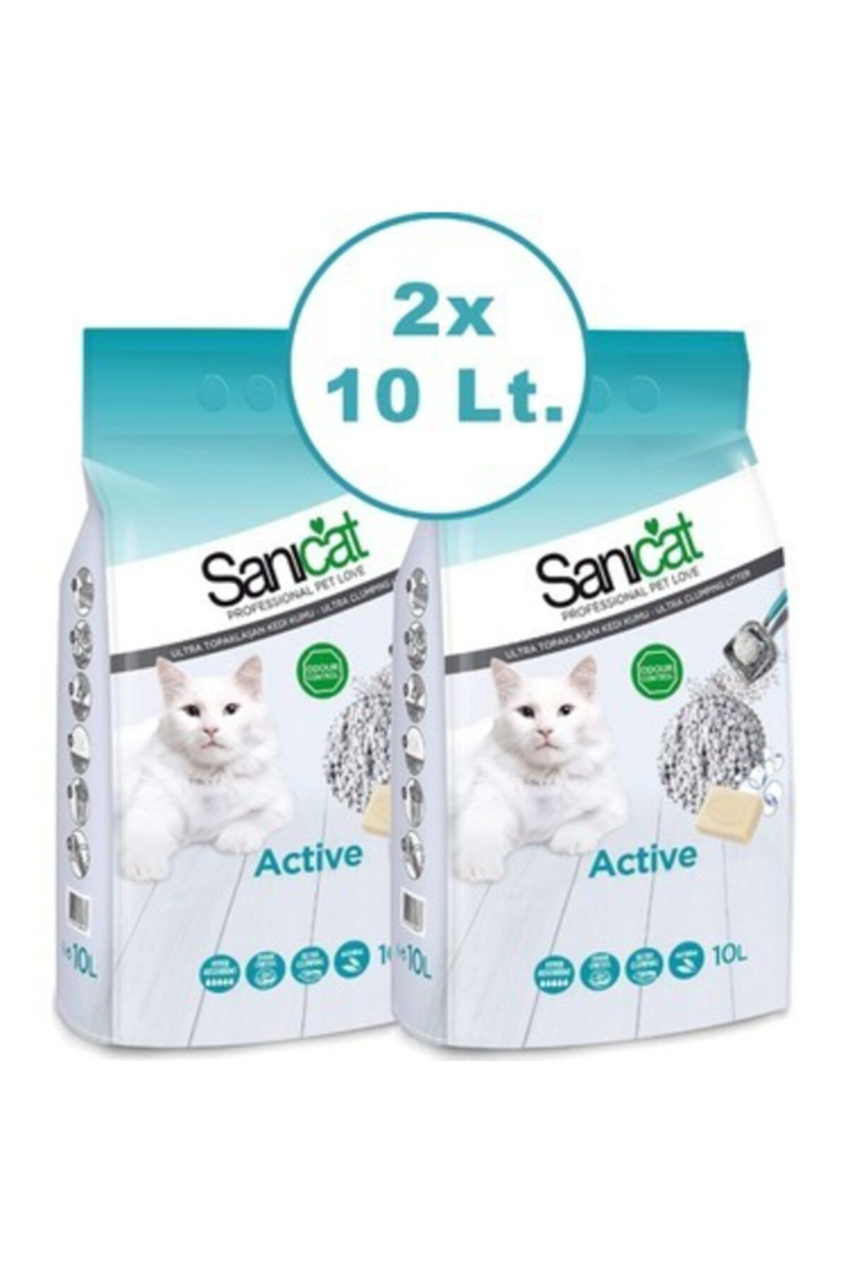 Marsilyasabunlu Topaklanan Kedi Kumu 10 Kg 2 Adet