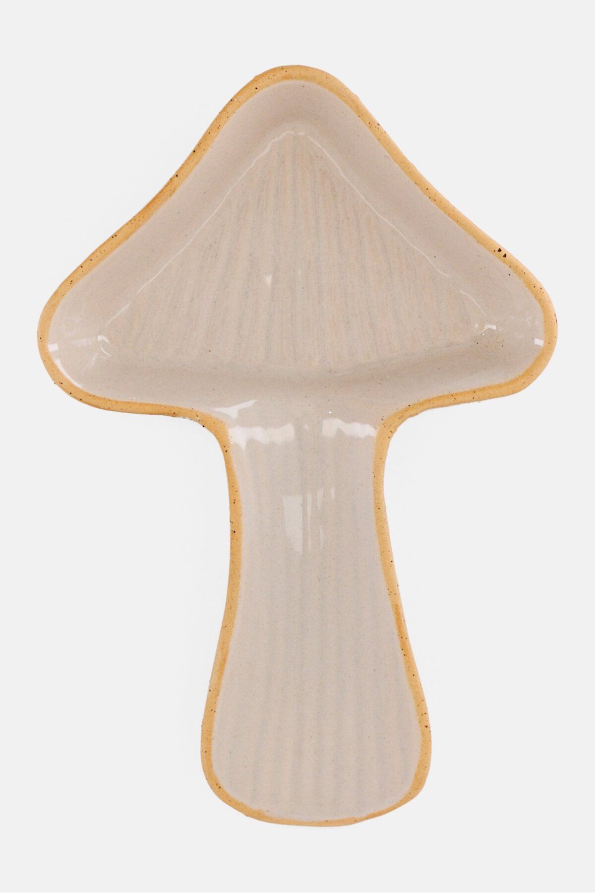 Muy Mucho-Ceramic Mushroom Plate 19 x 12,5 x 2,5 cm, Stone 2