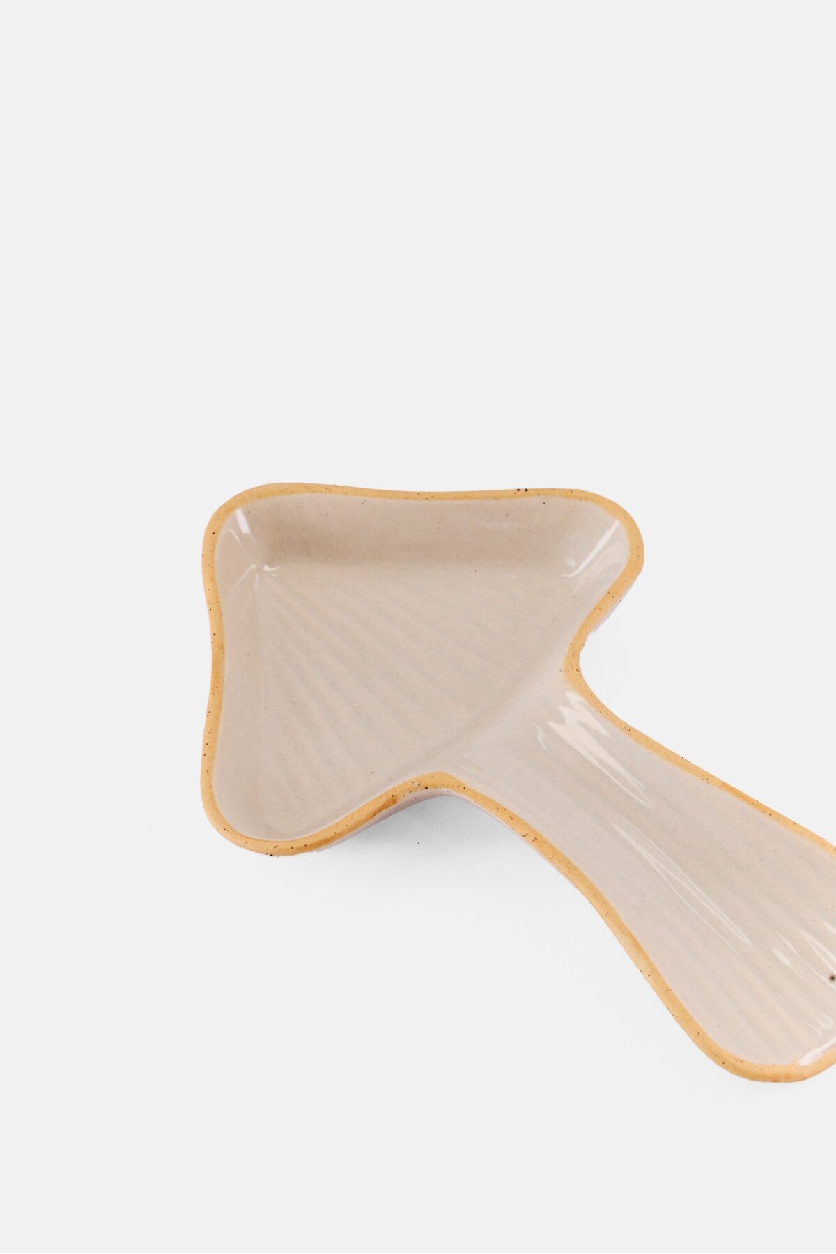 Muy Mucho-Ceramic Mushroom Plate 19 x 12,5 x 2,5 cm, Stone 3