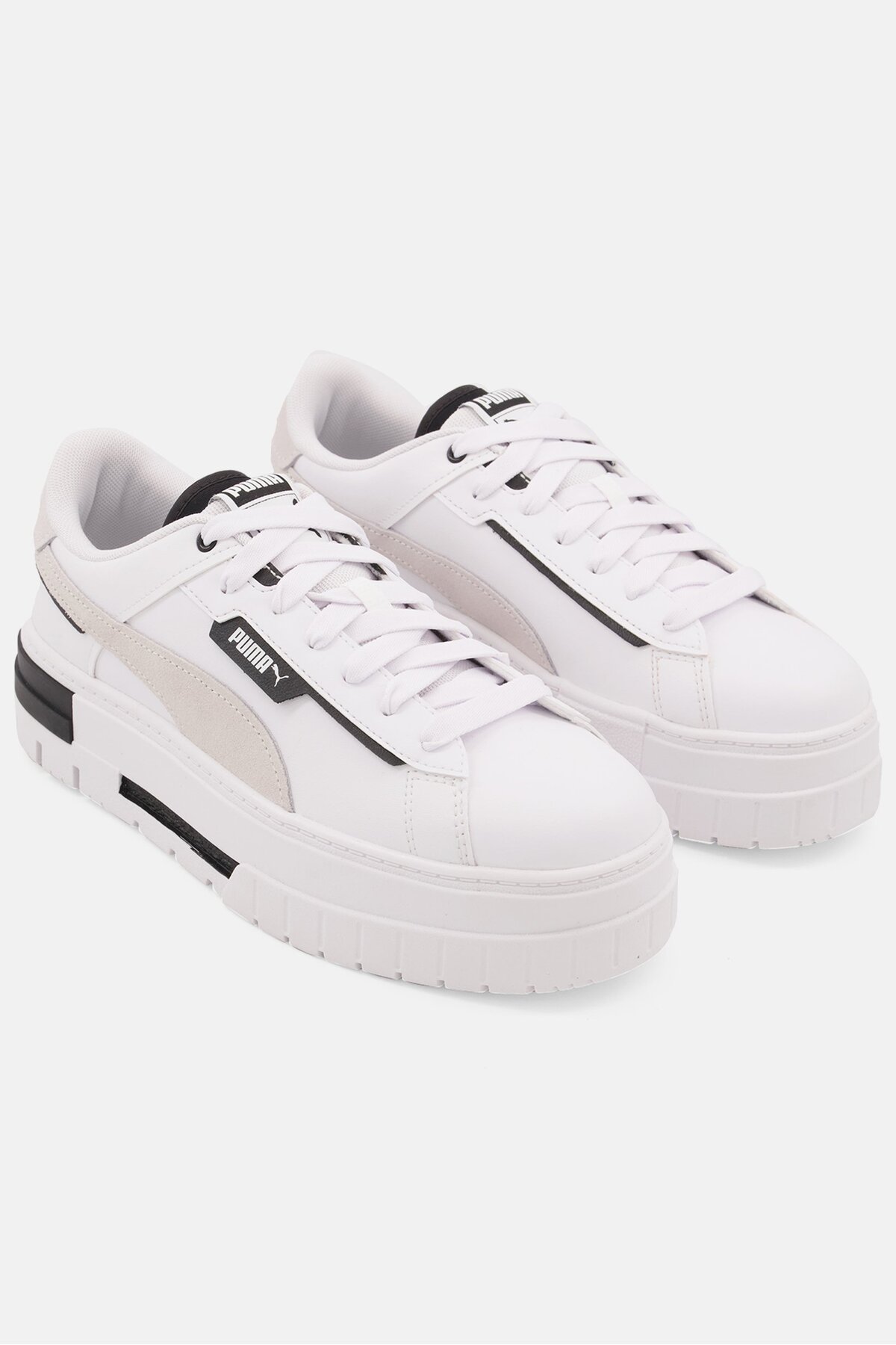 Puma Women Mayze Crashed Lace Up Outdoor Shoes, White