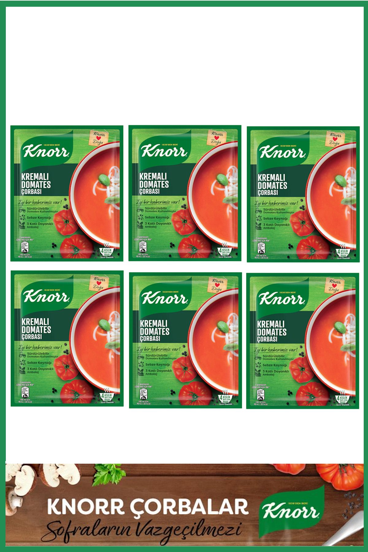 Knorr Kremalı Domates Çorbası 69 gr x 6 Adet