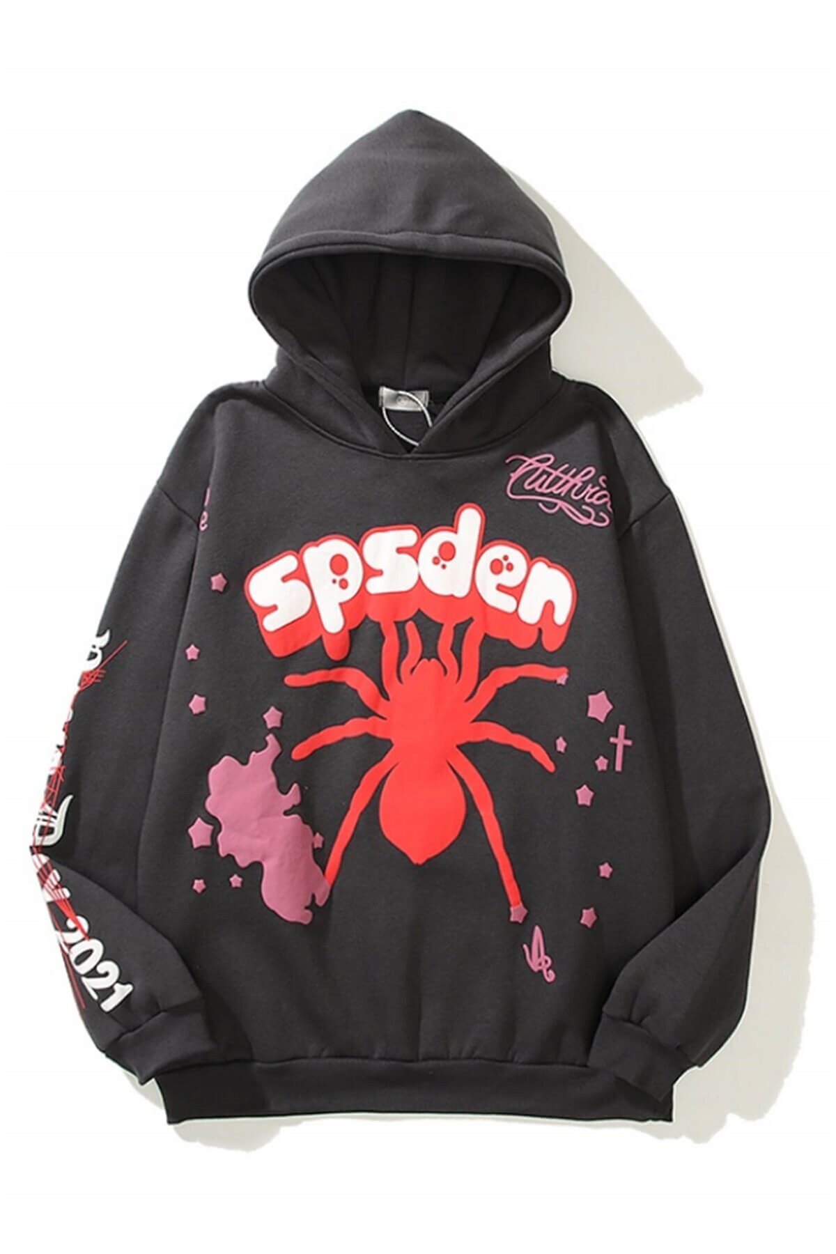 Trendiz Unisex Antrasit Sp5der Sweatshirt Hoodie - Fiyatı, Yorumları