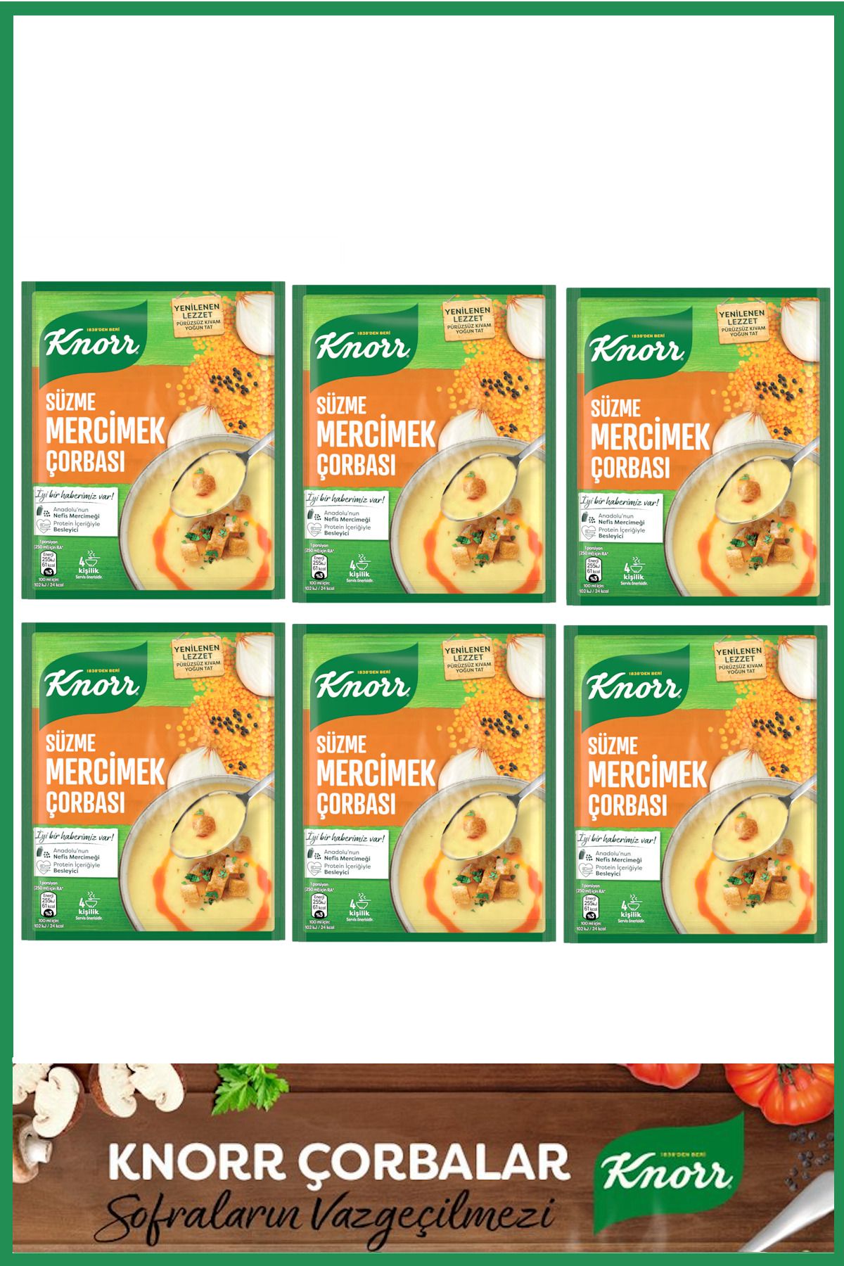 Knorr Mercimek Çorbası 76 gr x 6 Adet