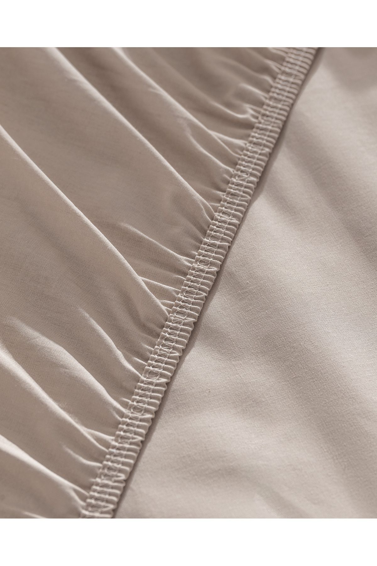 Madame Coco-Manon King Size Plus - 100% Cotton Ranforce Elastic Sheet, Dark Beige 3