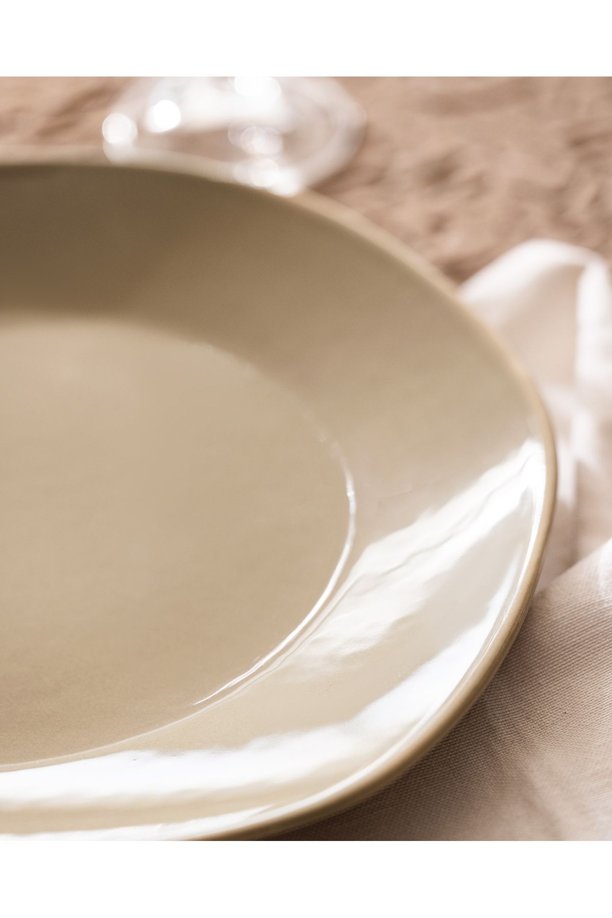 Souci Servis Tabağı - Bej - 30 cm - 3
