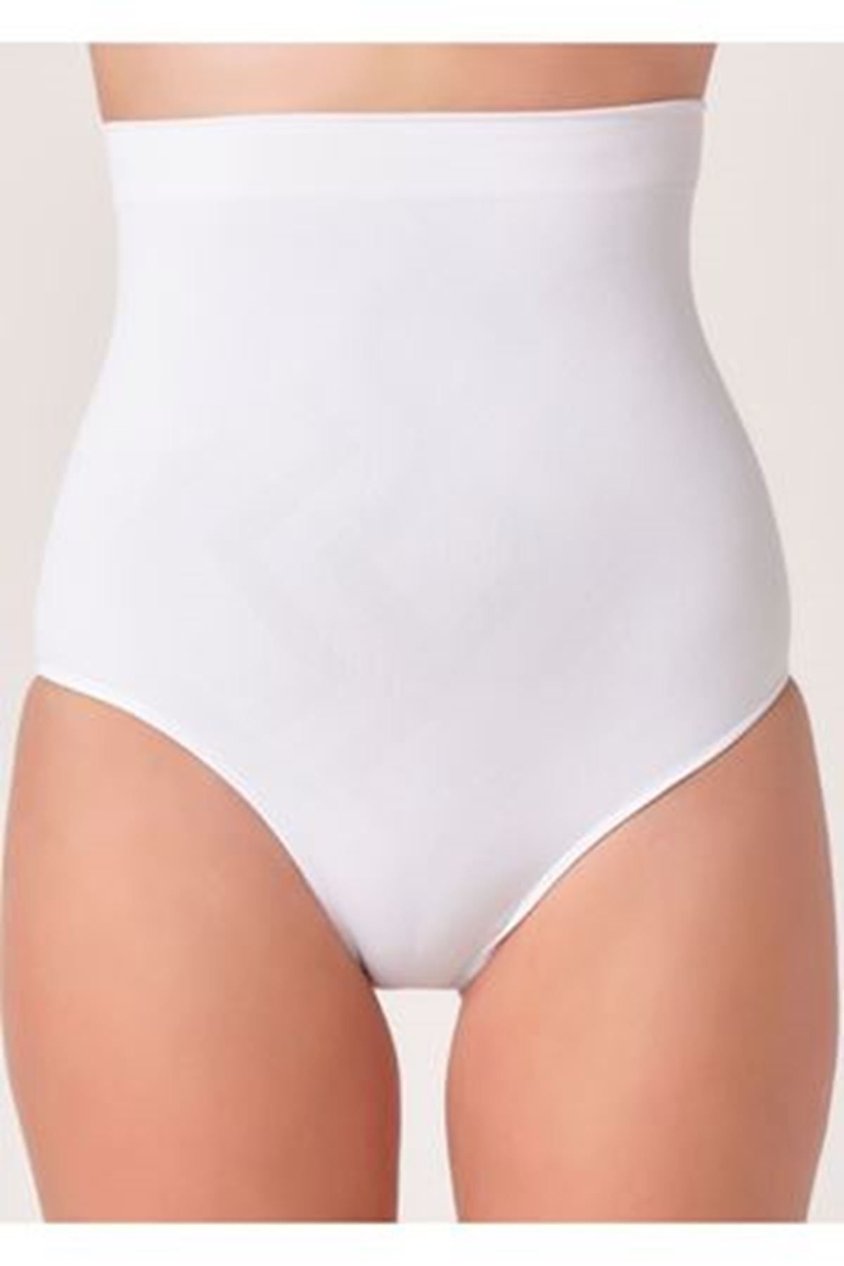 ahsun Beyaz Kadın Dikişsiz Slip Korse
