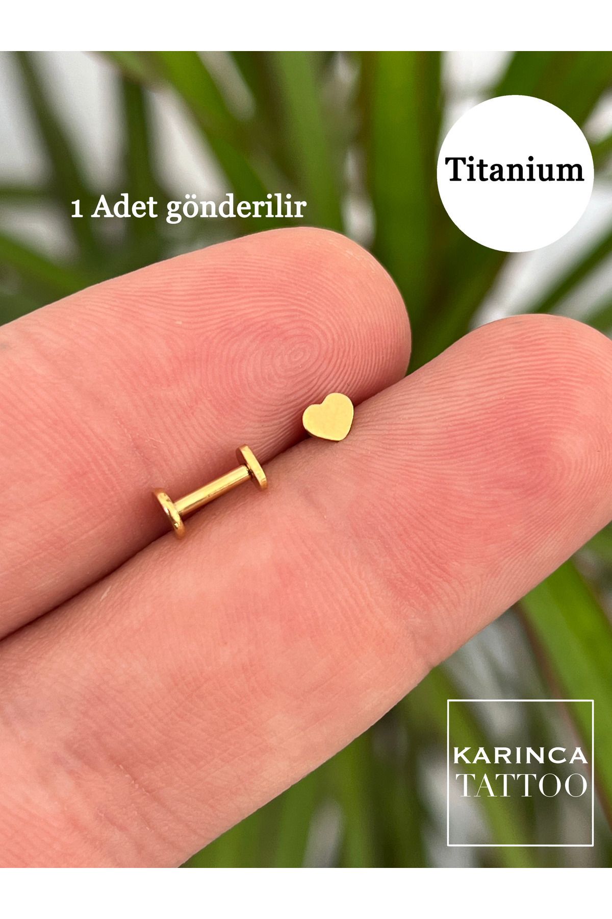 Karınca Piercing-100% Titanium - Forward Helix Ear Labret Flat Conch Nose Tragus Piercing Earring for Small Heart 4