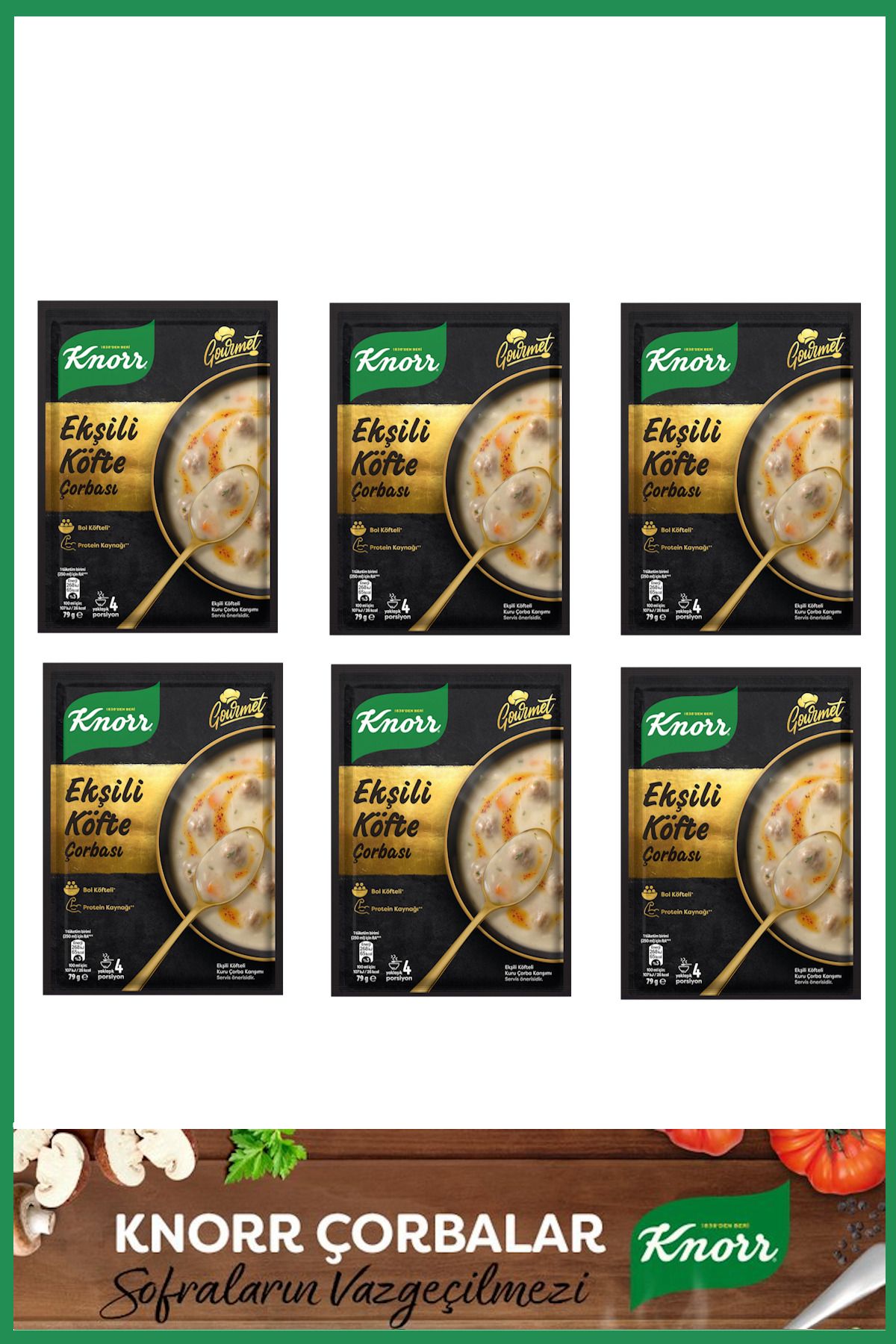 Knorr Gurme Ekşili Köfte Çorbası 79 gr x 6 Adet