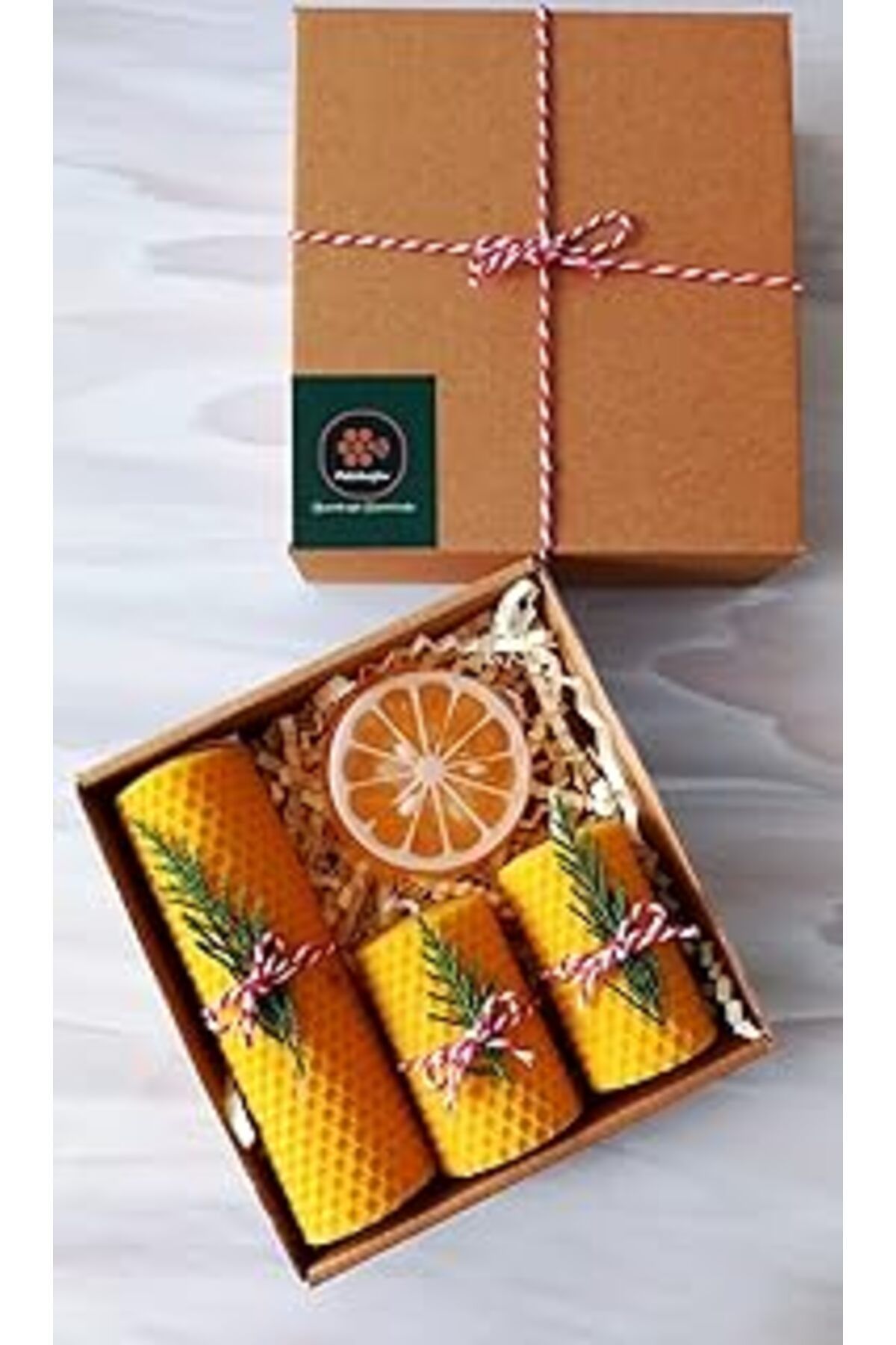 Mu Art Ahşap Petekoğlu Balmumu Mum Bodrum Gliserinli Bitkisel Sabun Bal Mumu Mum Beeswax Candle Set