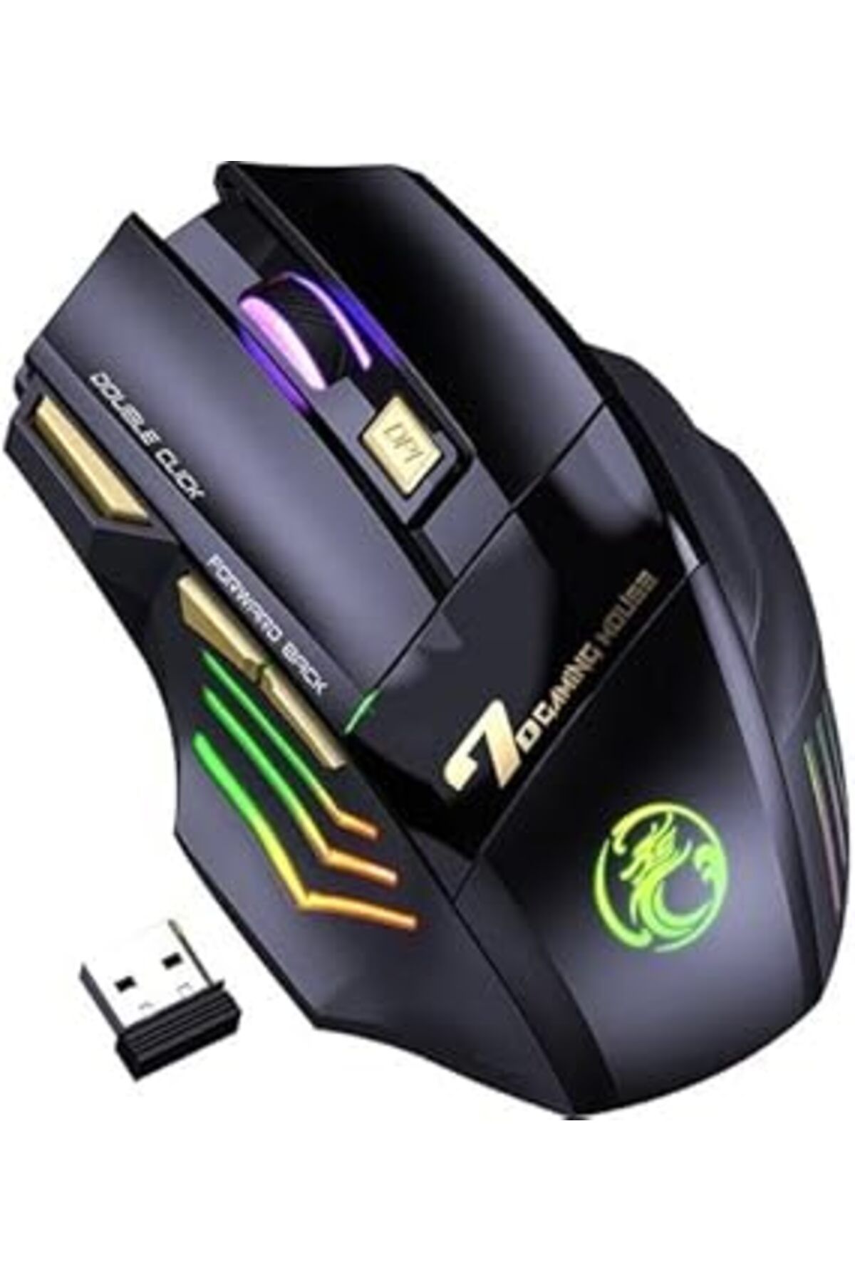 karadağsb Valkyrie Imice Gw-X7 7 Tuşlu Sessiz 2.4G Wireless Bluetoothlu Şarj Edilebilir Kablosuz Gaming Mouse
