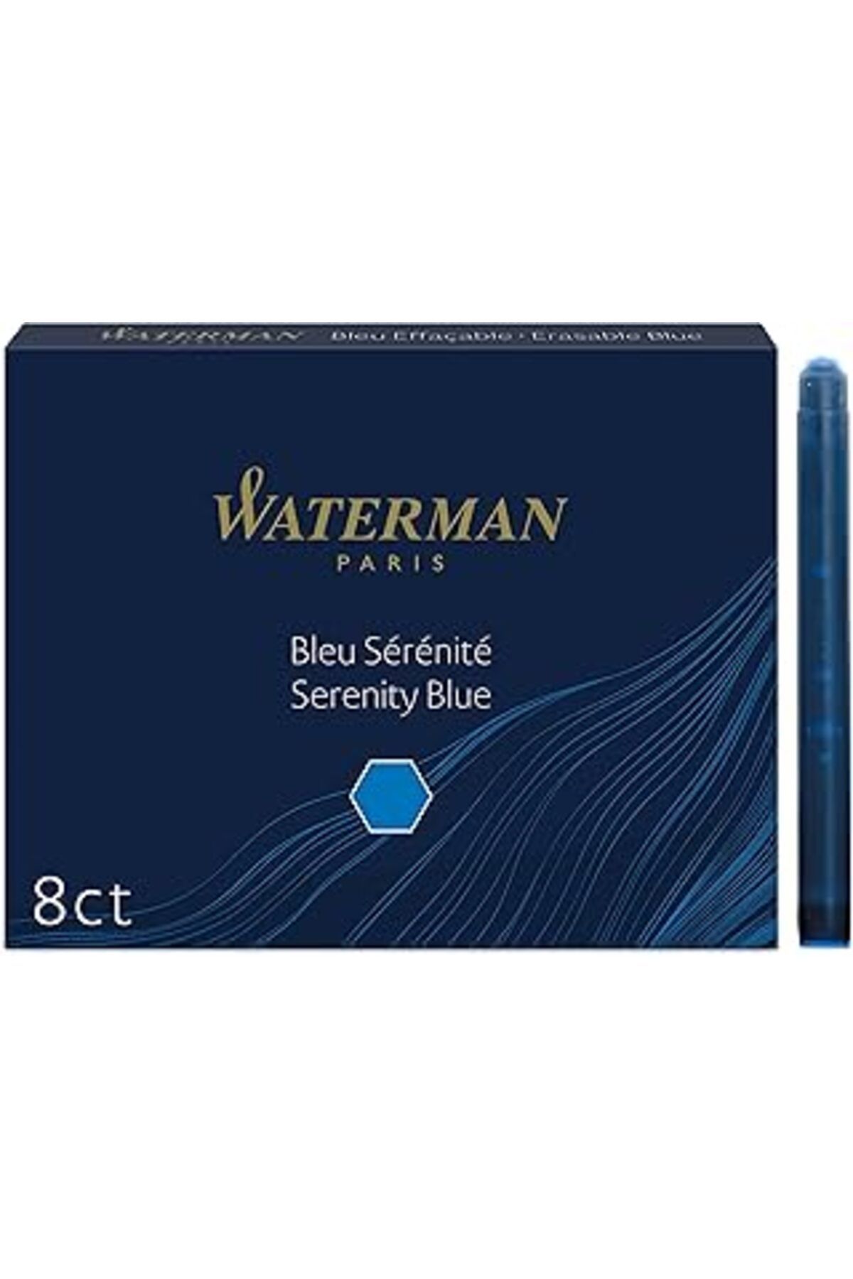 Mu Art Waterman Dolma Kalem Kartuşu, Mavi, 8'Li Paket