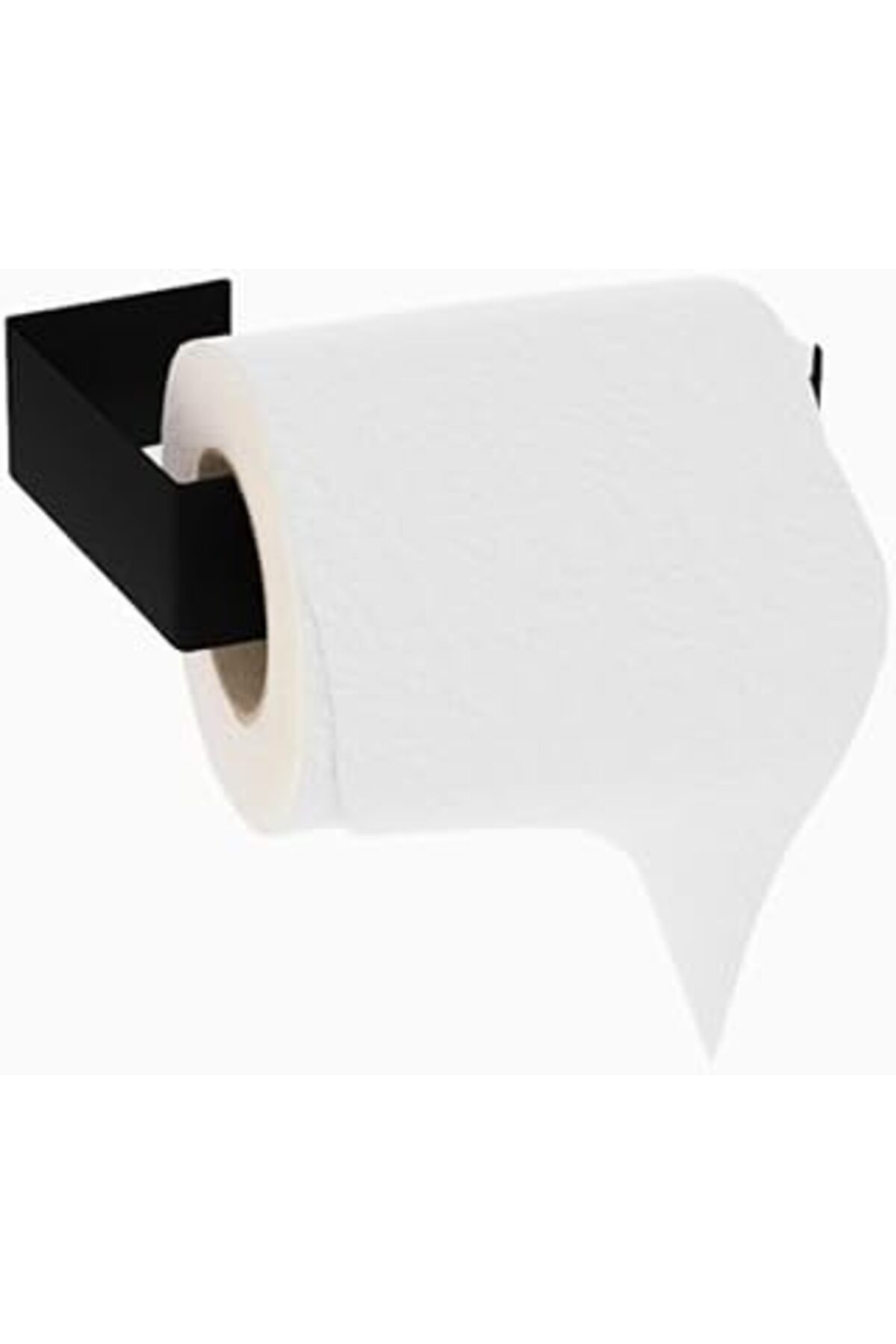 nazeninstoğu Metal Mat Siyah Yapışkanlı Tuvalet Kağıtlık, Yapışkanlı Wc Kağıtlık, Tuvalet Kağıdı Askısı 3M Yapış