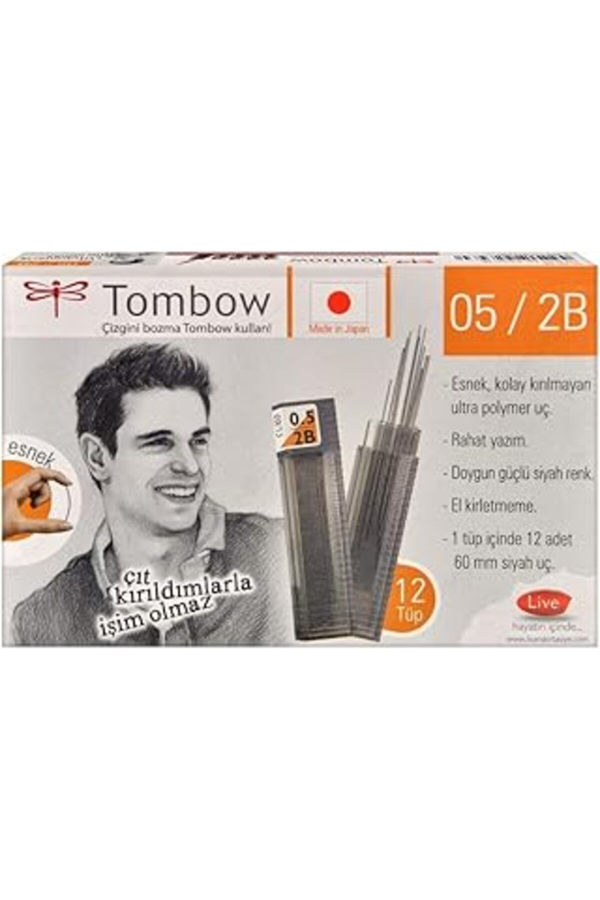 Hepta Collection Tombow Classıc Tüp 0.5 Mm 2B 12 Adet