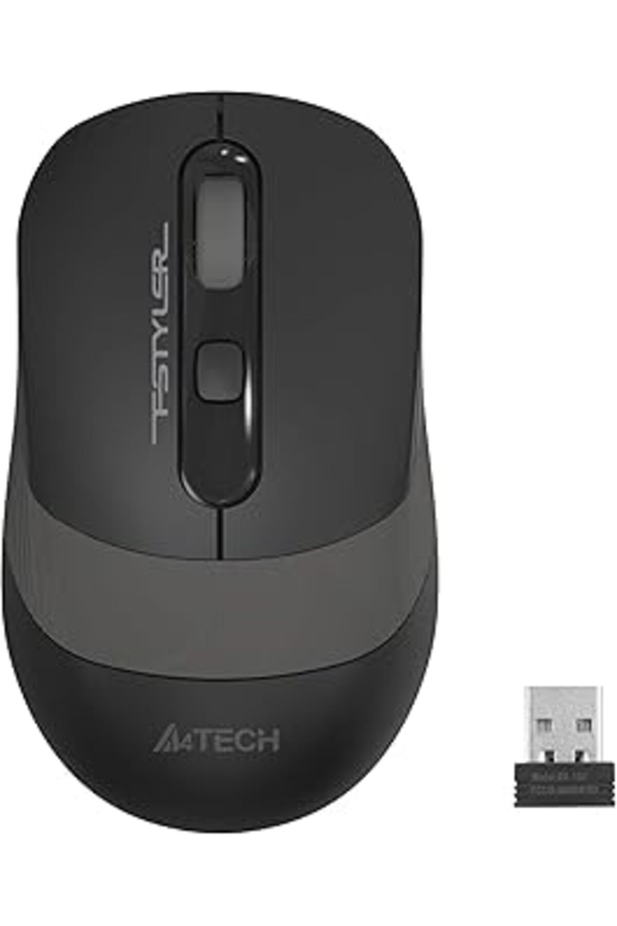 karadağsb A4 Tech Fg10 Nano Kablosuz Optik 2000 Dpi Mouse, 4 Yönlü Scroll, Siyah Gri