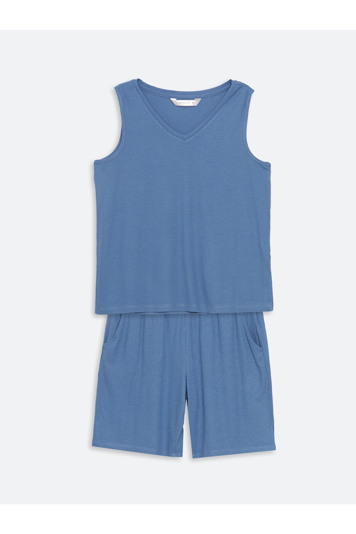 LC Waikiki-Set de pijamale pentru femei cu decolteu în V texturat 1