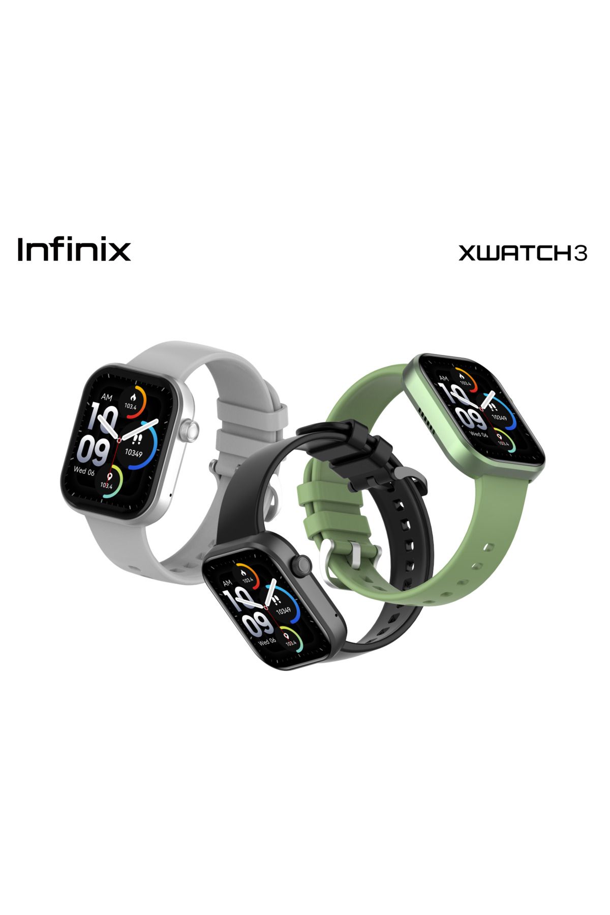 INFINIX-Xw3 Smart Watch, 7-day Battery, Bluetooth Call, Heart Rate, Blood Oxygen, Black 1