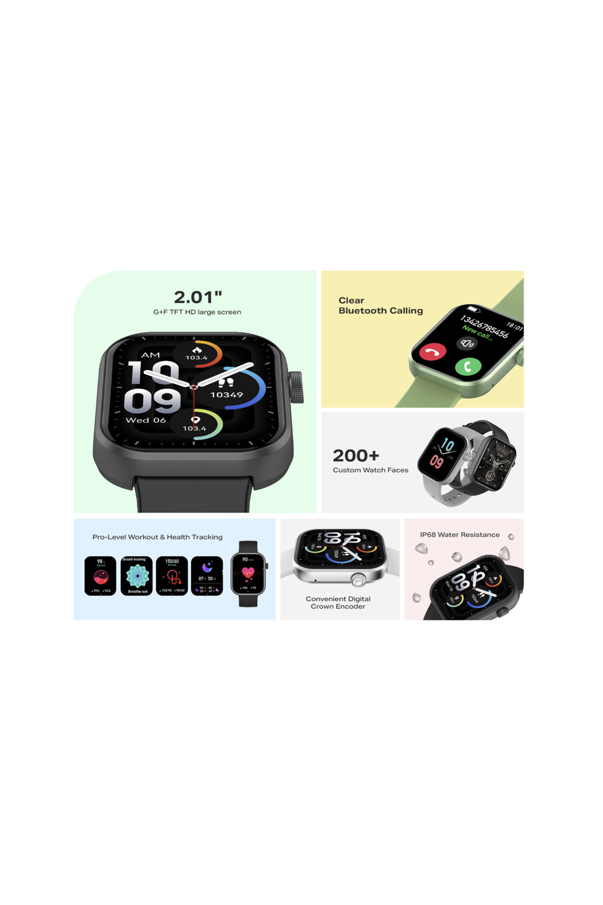 INFINIX-Xw3 Smart Watch, 7-day Battery, Bluetooth Call, Heart Rate, Blood Oxygen, Black 2