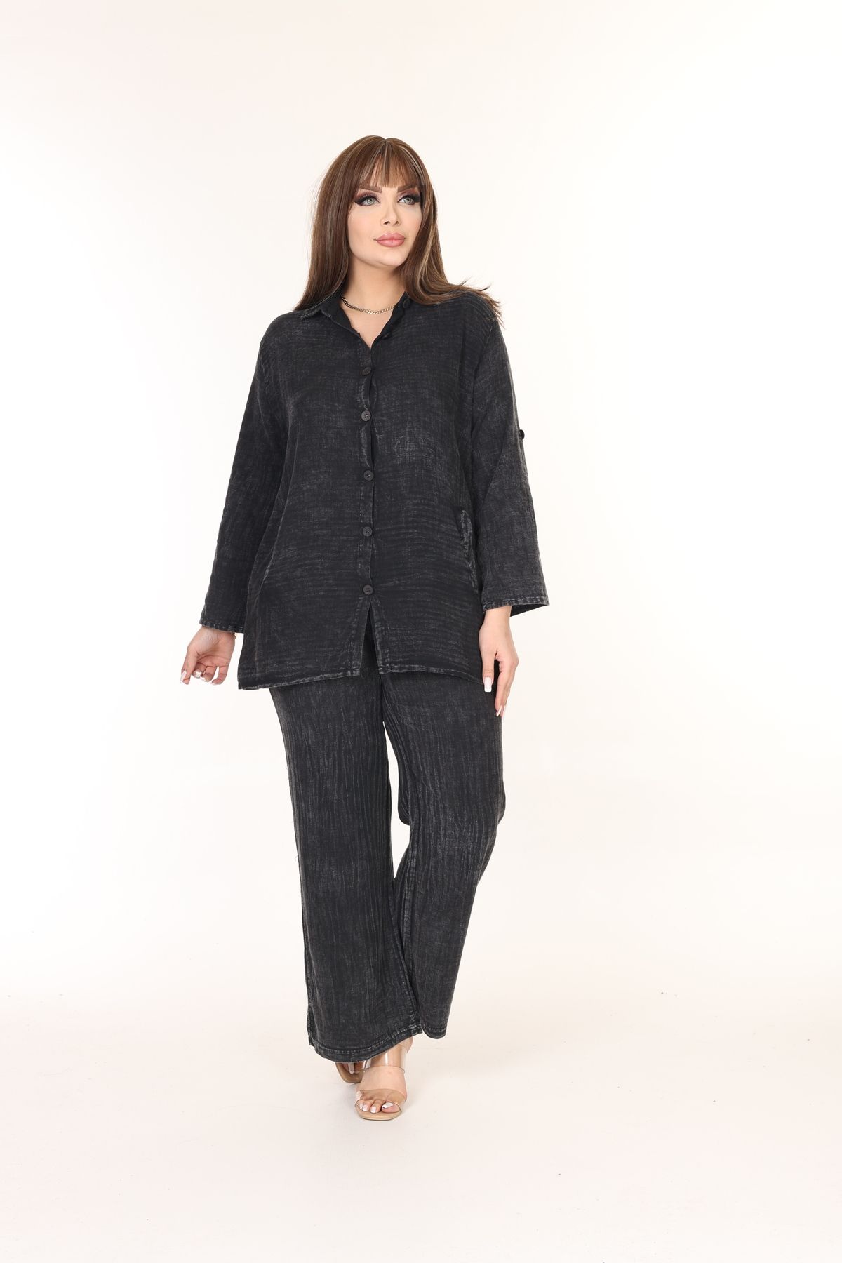özle fashion Set De Top Și Fund De Mărime Mare, Cu Detalii De Stea Femeie - 42