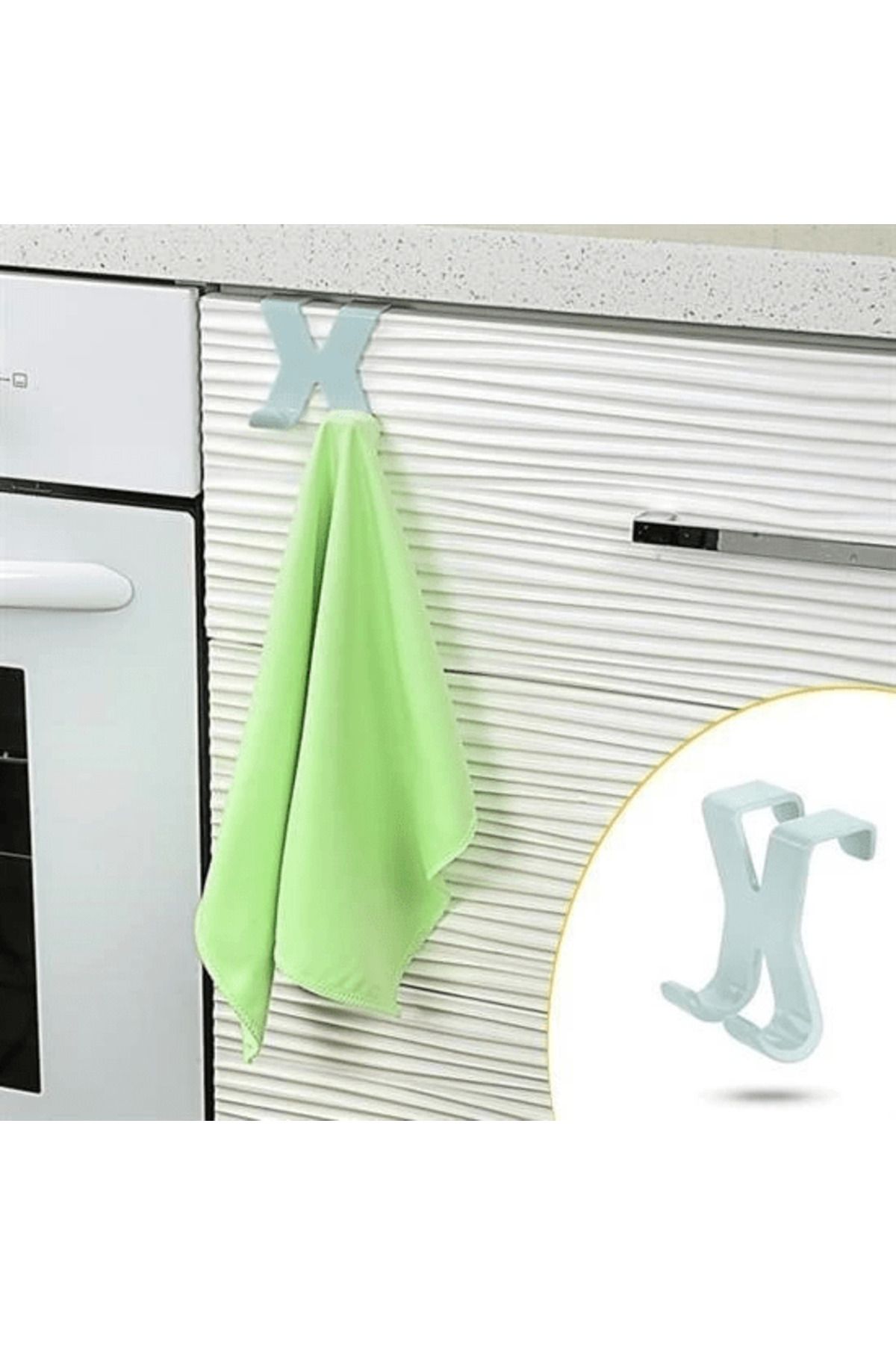 Kuzgun Ticaret Mutfak Banyo Dolap Kapağına Takılan Meta Havlu Askılığı Aparatı ( Lisinya )