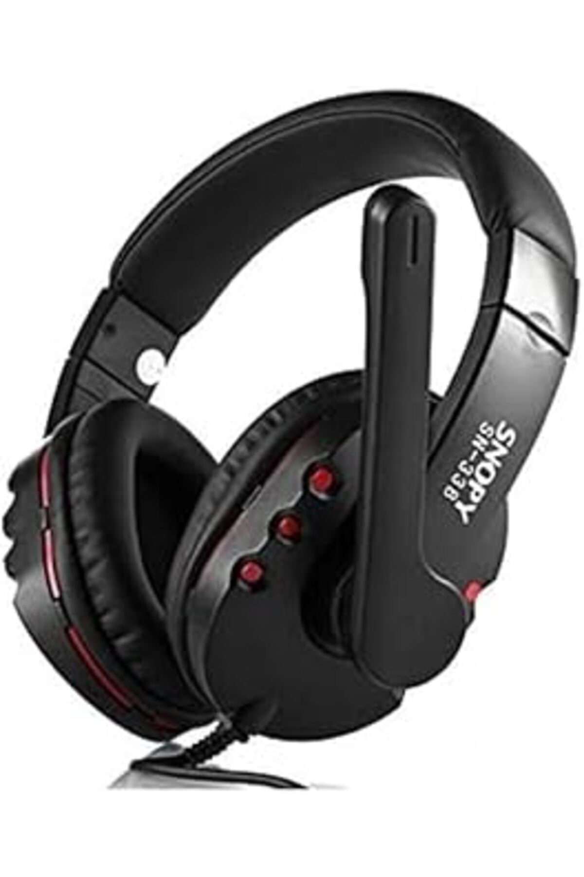 shop Snopy Sn-338 Siyah-kırmızı Mikrofonlu Kulaklık