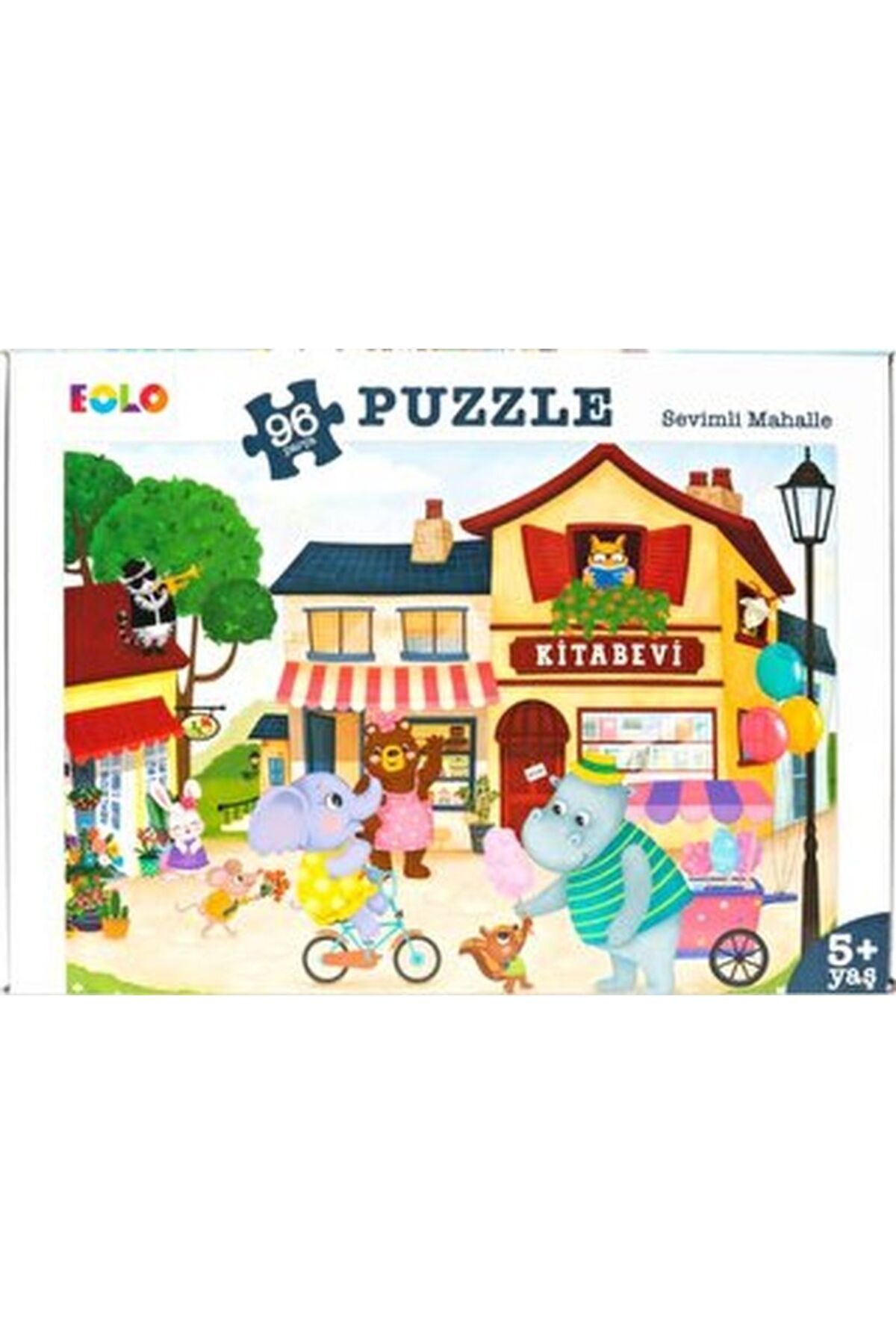 Türk Dil Kurumu Yayınları Yer Puzzle-96 Parça Puzzle - Sevimli Mahalle