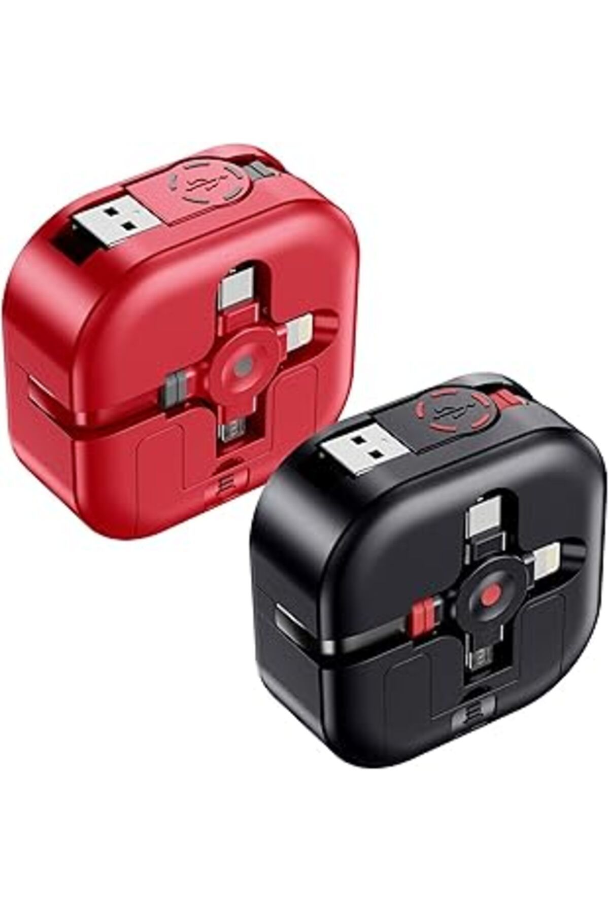 jupiter global bazaar Asicen Çoklu Şarj Kablosu 4.5A, 4Ft Çok Hızlı Şarj Kablosu Geri Çekilebilir Usb Kablosu 3'Ü 1 Arada