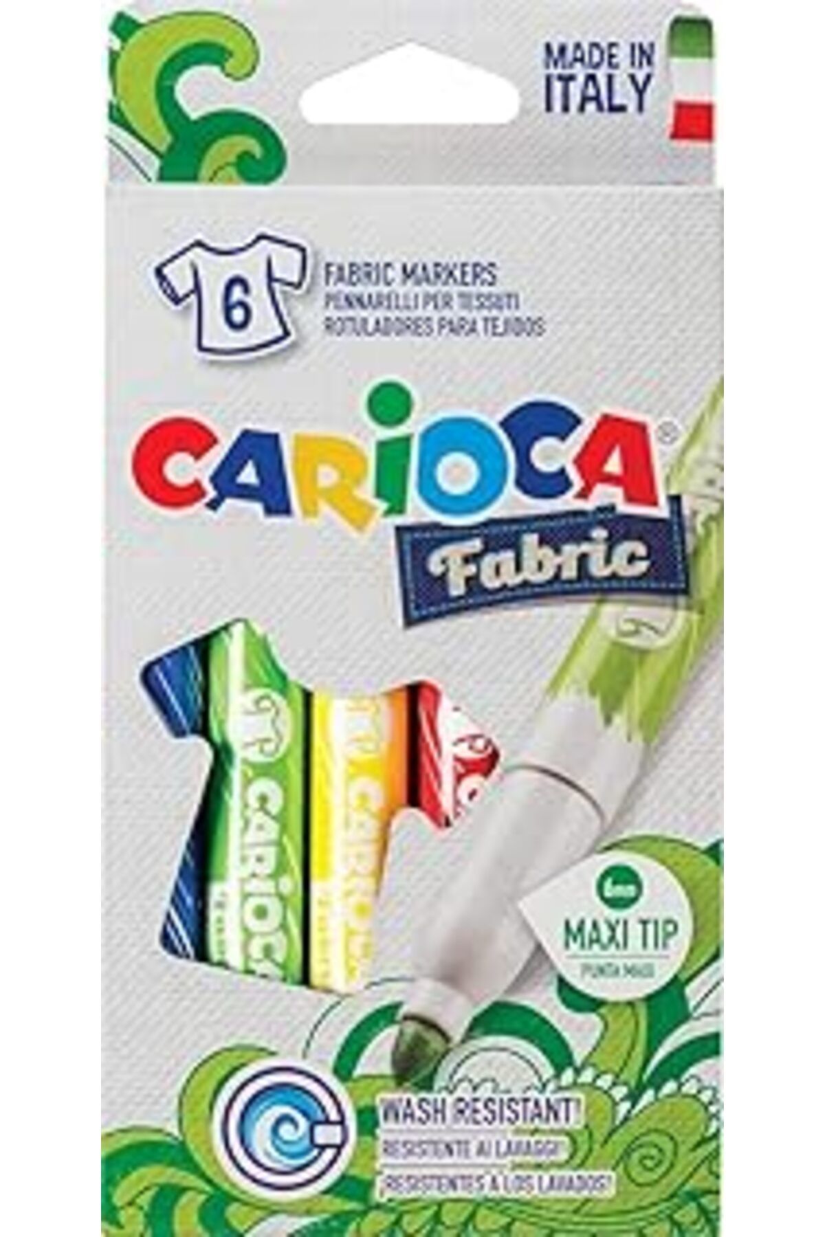 Pazarcan Carioca Keçeli Kumaş Boya Kalemi Maxi 6'Li