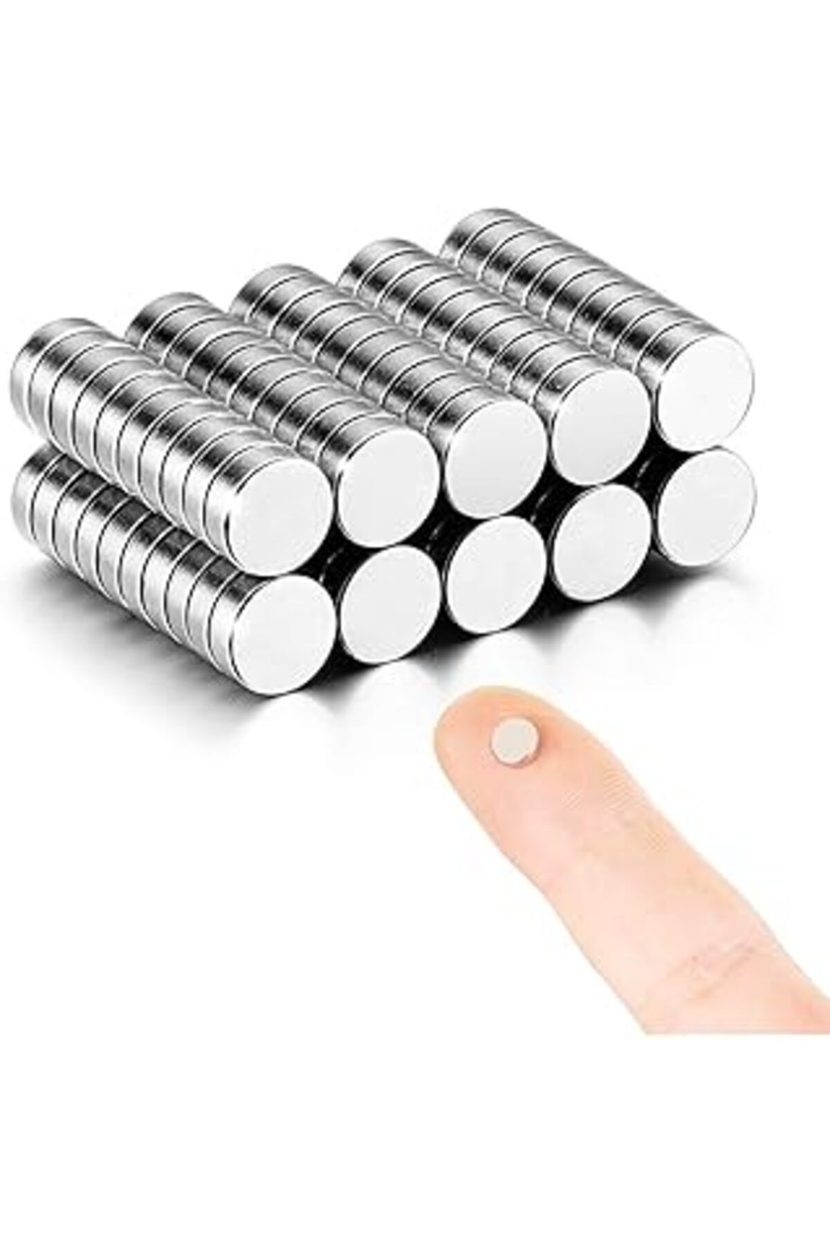 Roses Store Hdg 100 Adet Çap 6Mm X Kalınlık 1Mm Yuvarlak Süper Güçlü Neodyum Mıknatıs