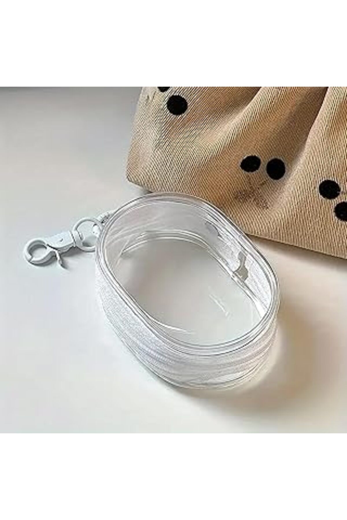 Pazarcan Promosyonca Mini Şarj Kablosu Düzenleyici Organizer, 2 Farklı Renk Seçeneği (Beyaz)