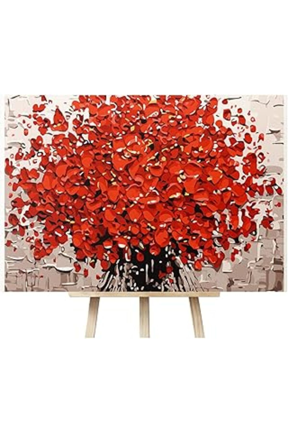 Roses Store Kendin Yap Kırmızı Güller - Red Roses/Sayılarla Boyama Kanvas Tablo Seti-56 * 70 Cm (Tuvale Gerili)