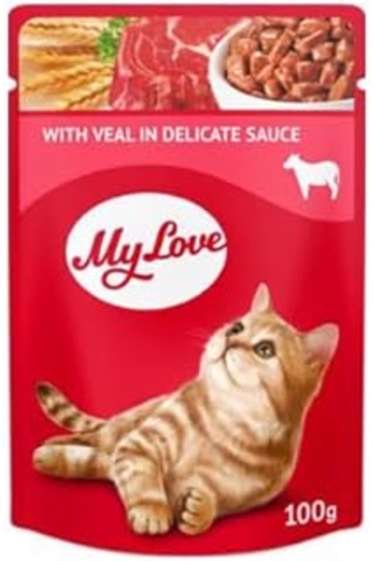 Mu Art My Love Soslu Dana Etli Pouch Maması, 100Gr, 24 Adet