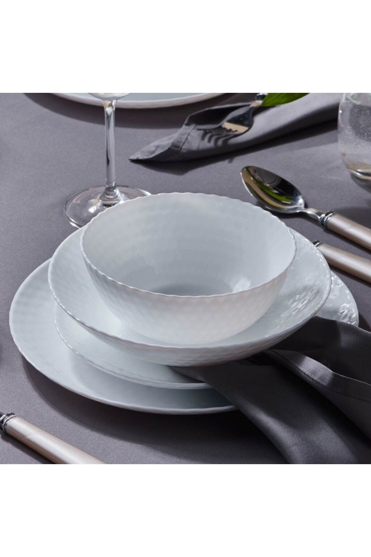 Karaca-White Diamond Opal Tafelservice, 6 Personen, 24-teilig 6