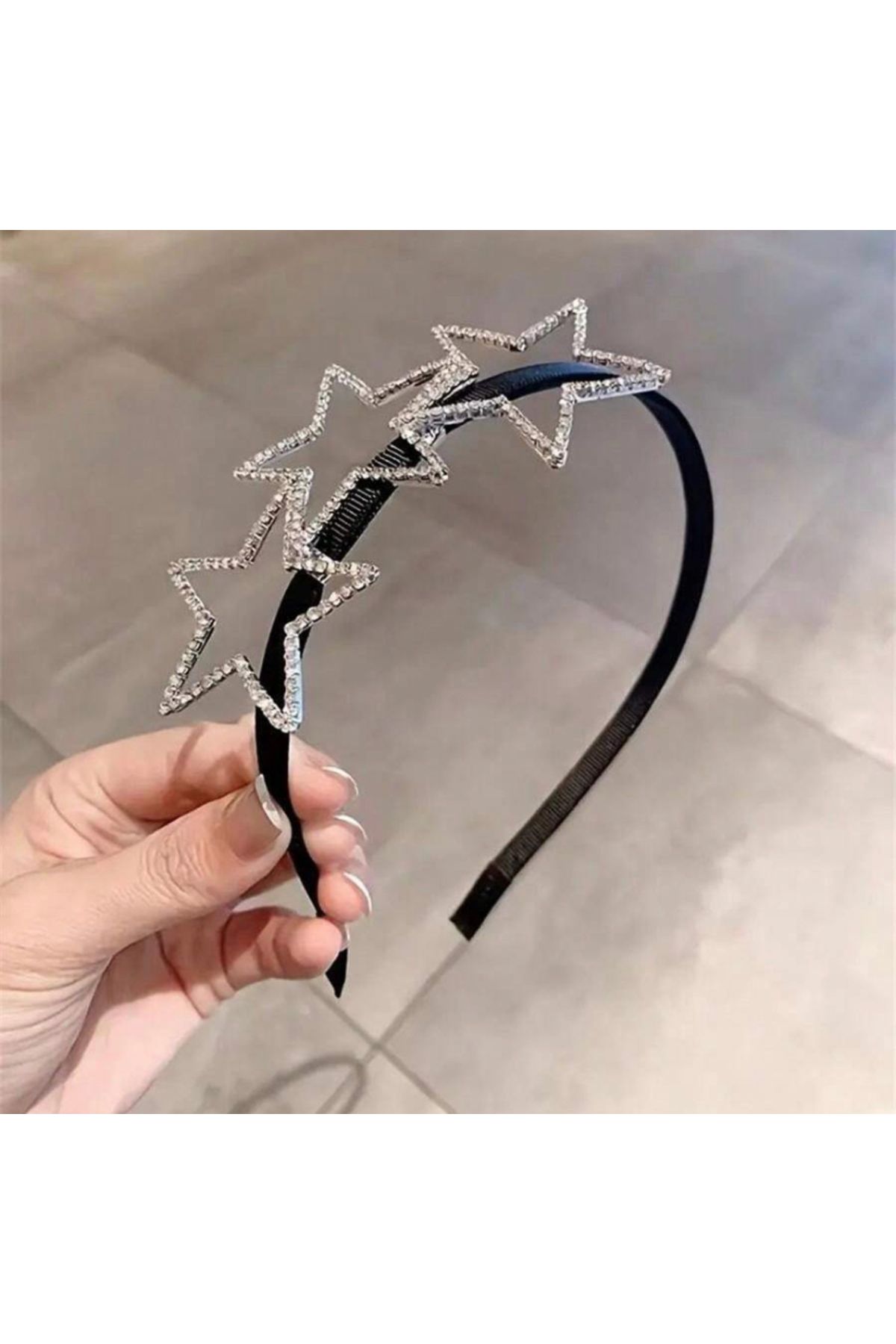 La Saade-Y2K Starry Stone Hair Clip Crown 4