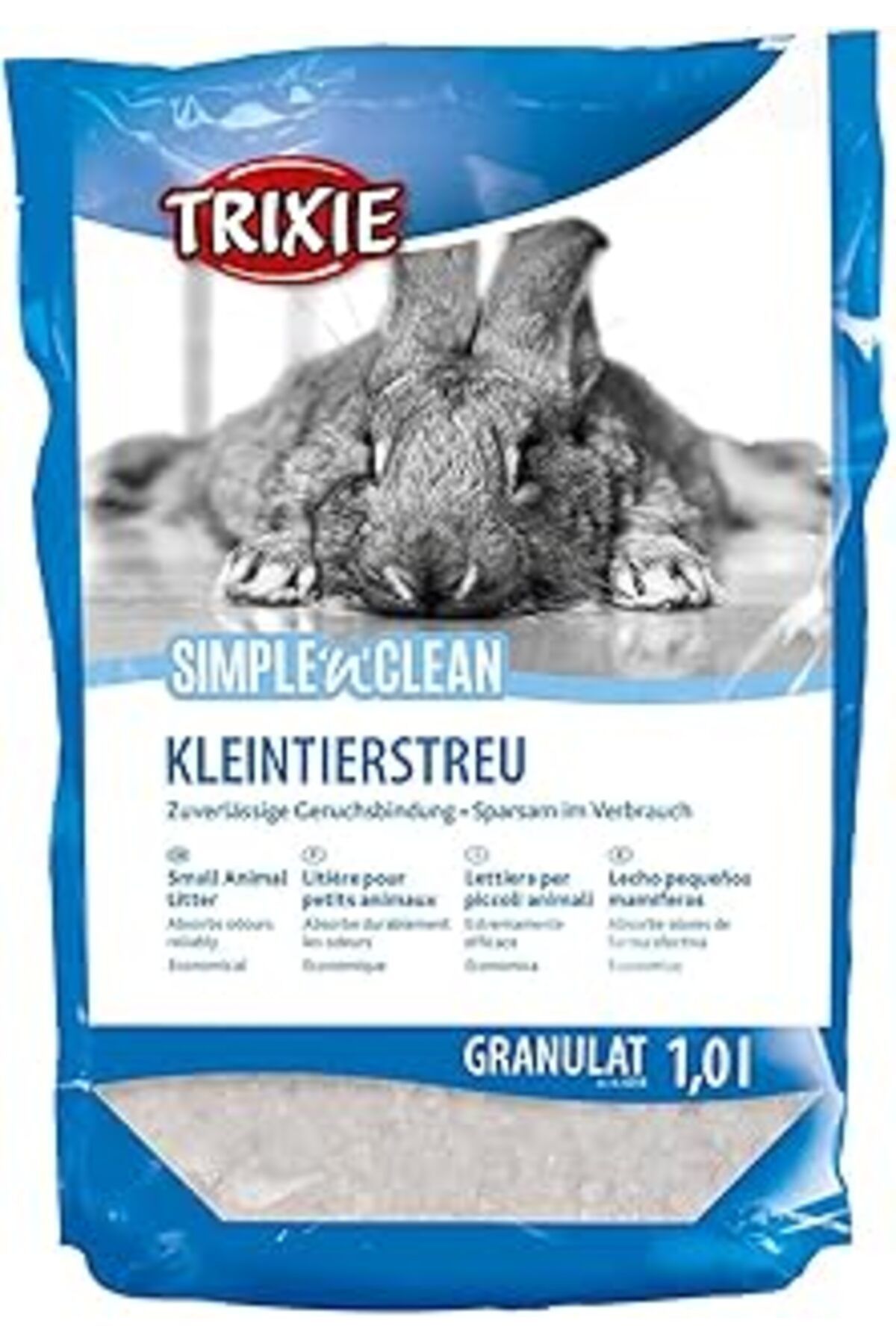 DENİZ Ie Simple-N-Clean Silikat Küçük Hayvan Kumu, 1 Litre, 400 G (Tekli Paket)