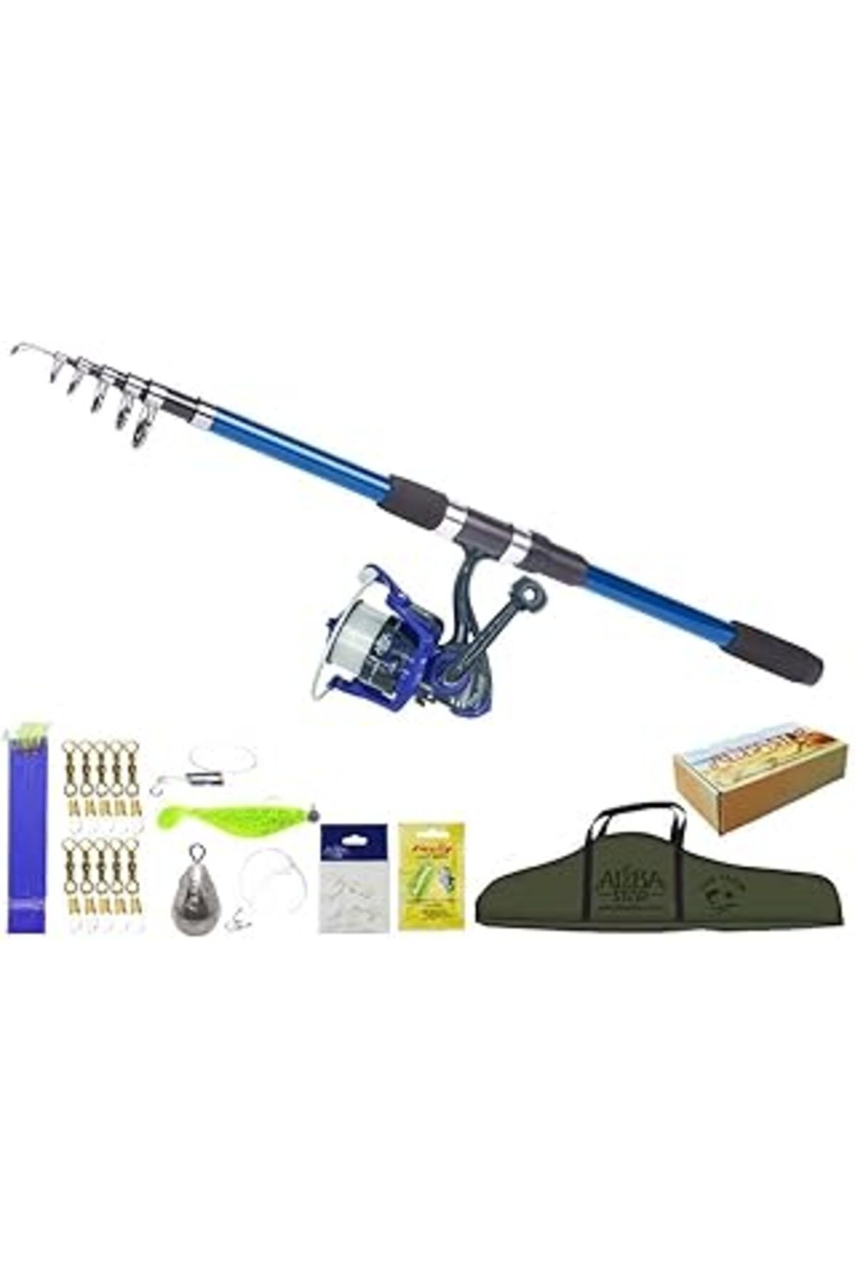 ست چوب ماهیگیری مجموعه صید ساحلی ALBA STAR 300 سانتی متر نی استاندارد Qedii