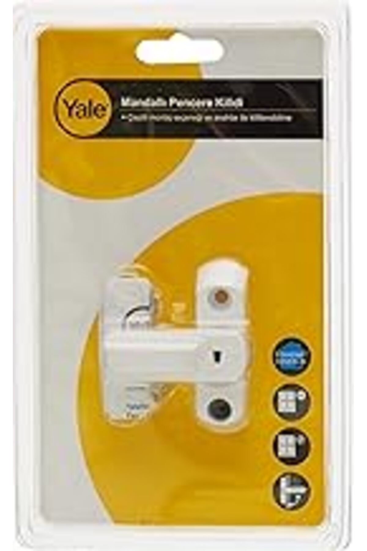 Pazarcan Yale V/8K103/We Mandallı Pencere Kilidi - Beyaz