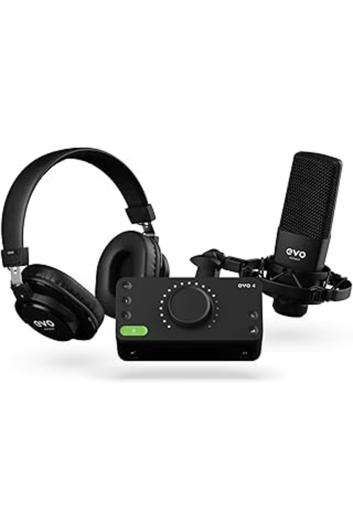 Audient Evo Start Recording Bundle (evo 4 Ses Kartı, Sr1 Geniş Diyaframlı Kondenser Mikrofon, Sr200