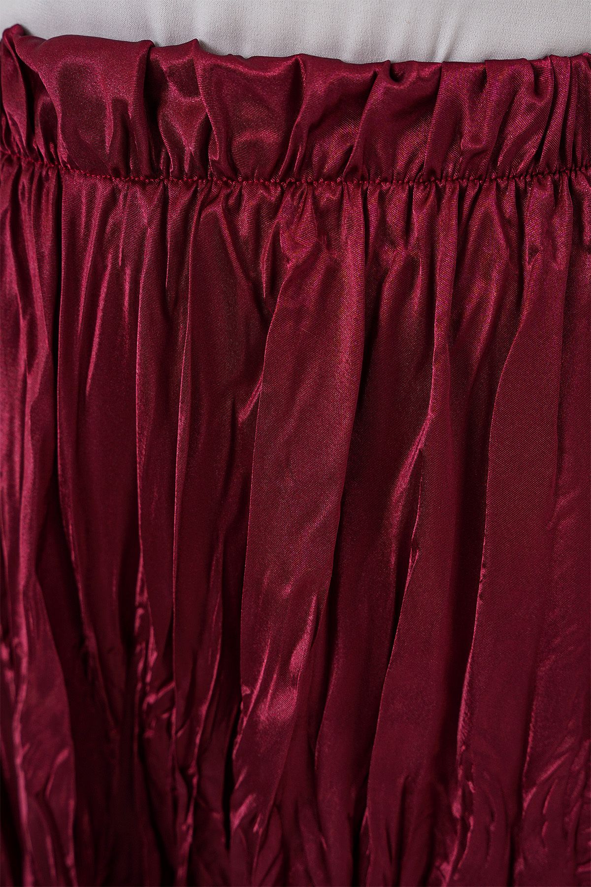 Bigdart-Γυναικεία μακριά τσαλακωμένη φούστα 8034 - Claret Red 5