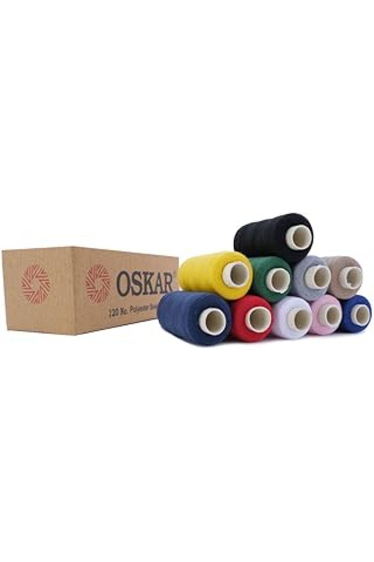 Qedii 120 No Karışık Renkli Dikiş Ipliği 10 Lu - Küçük Boy Dikiş Ipi (250-300M)