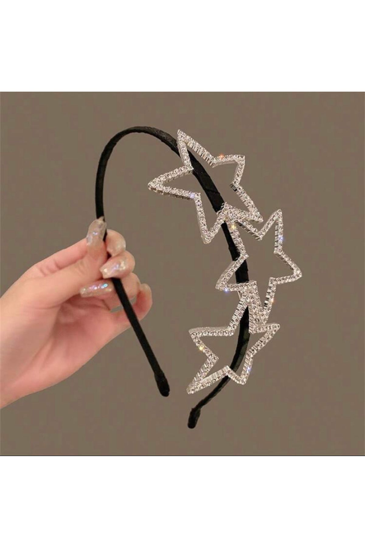 La Saade-Y2K Starry Stone Hair Clip Crown 2