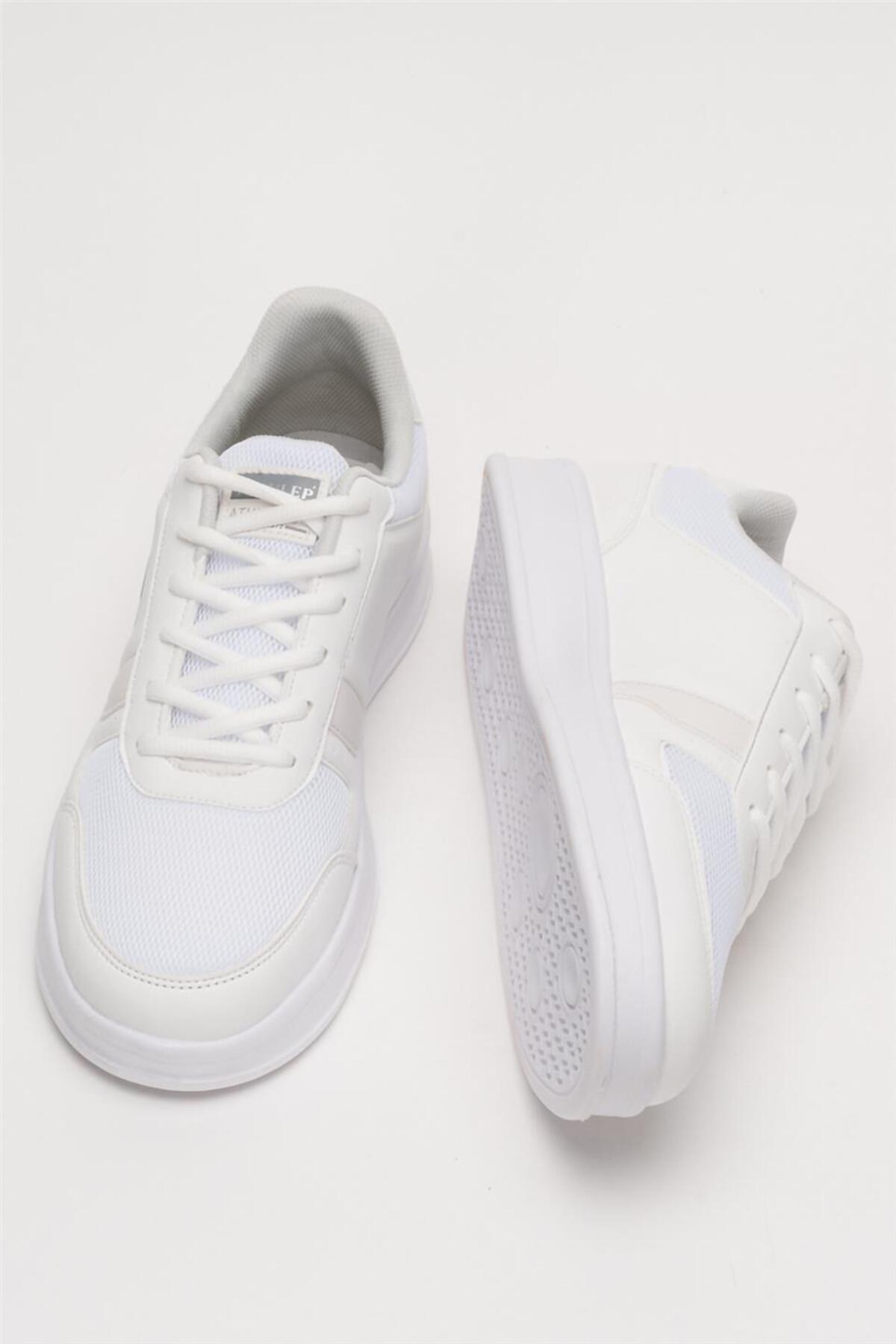 Erkek Günlük Sneaker Rahat Spor Ayakkabı BEYAZ — سفید 2732 — تصویر 7 از 7
