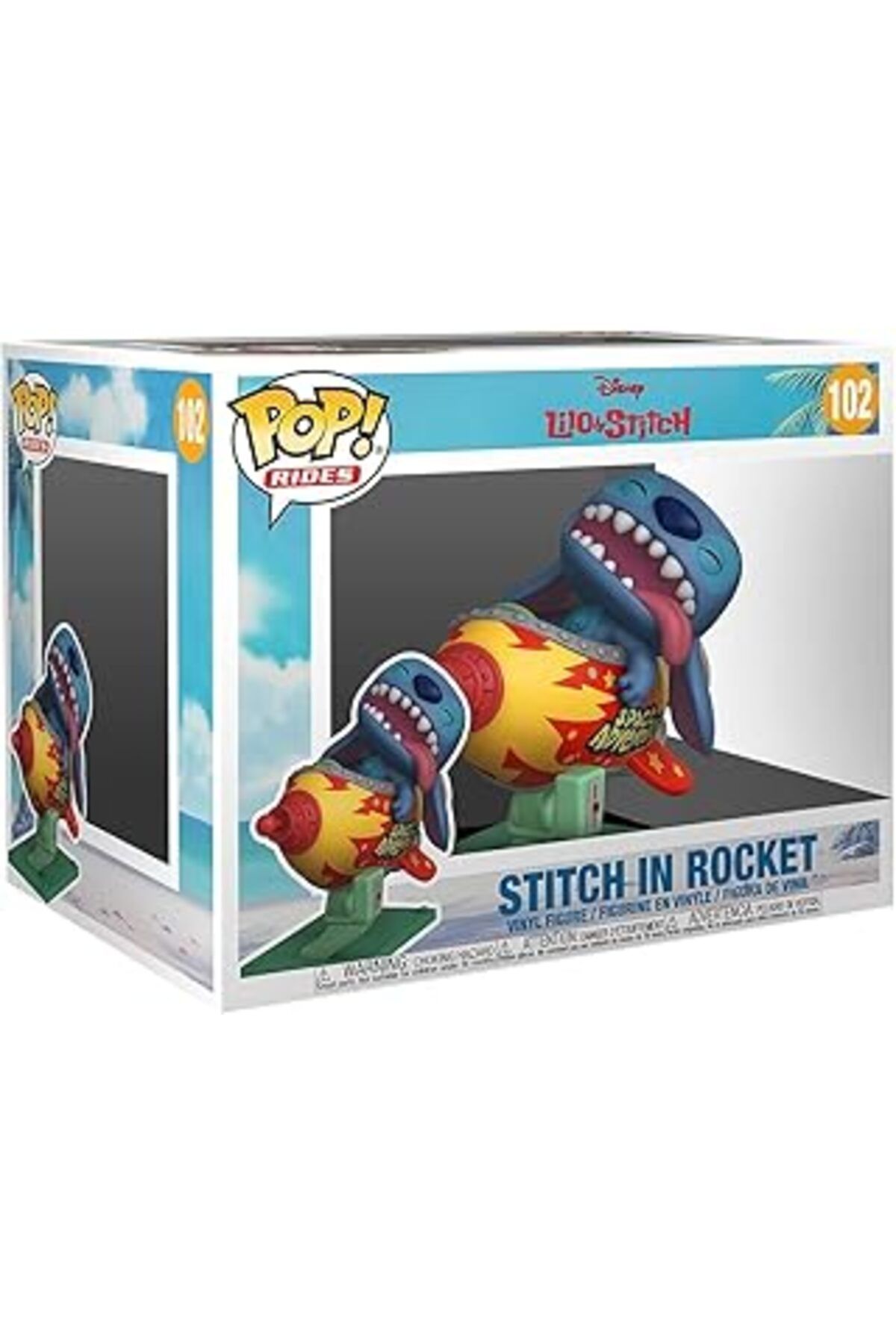 Pazarcan Funko Pop! Rides Super Deluxe: Disney Stitch Rocket - Lilo And Stitch - Vinil Koleksiyon Figürü - H