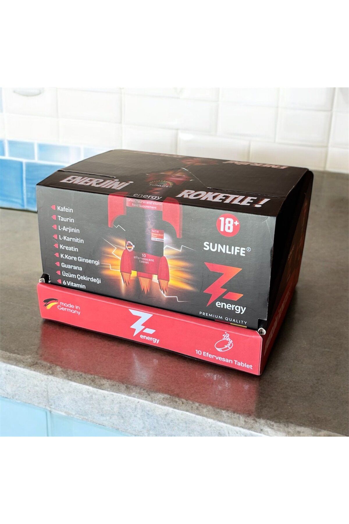 Sunlife-12 Pack Z Energy - Caffeine, Energy, Taurin and Vitamin Food Supplement 2